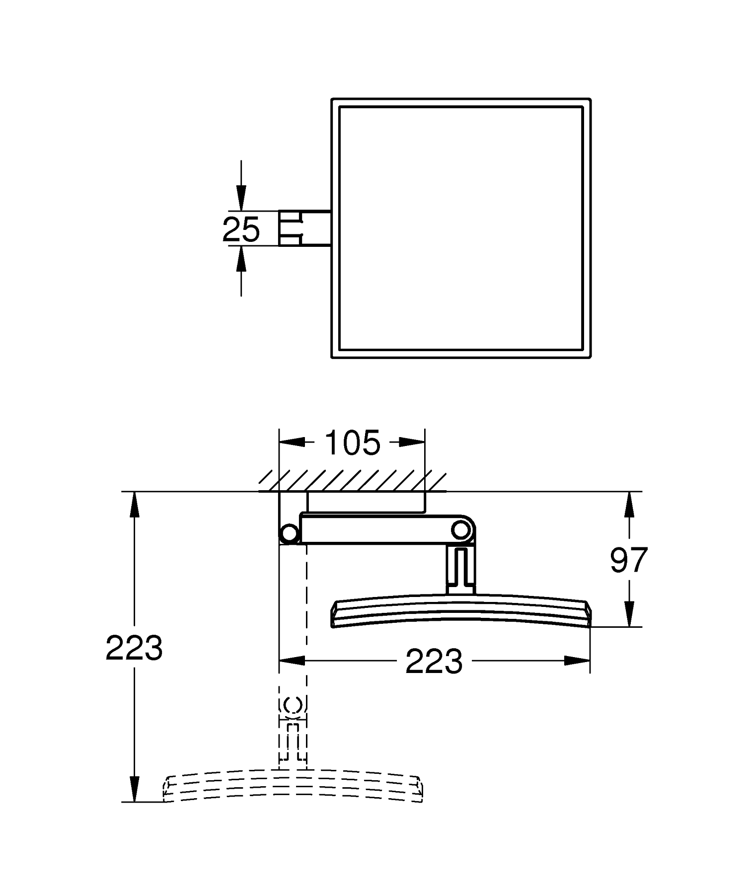 Косметичне дзеркало Grohe Selection Cube (40808000)