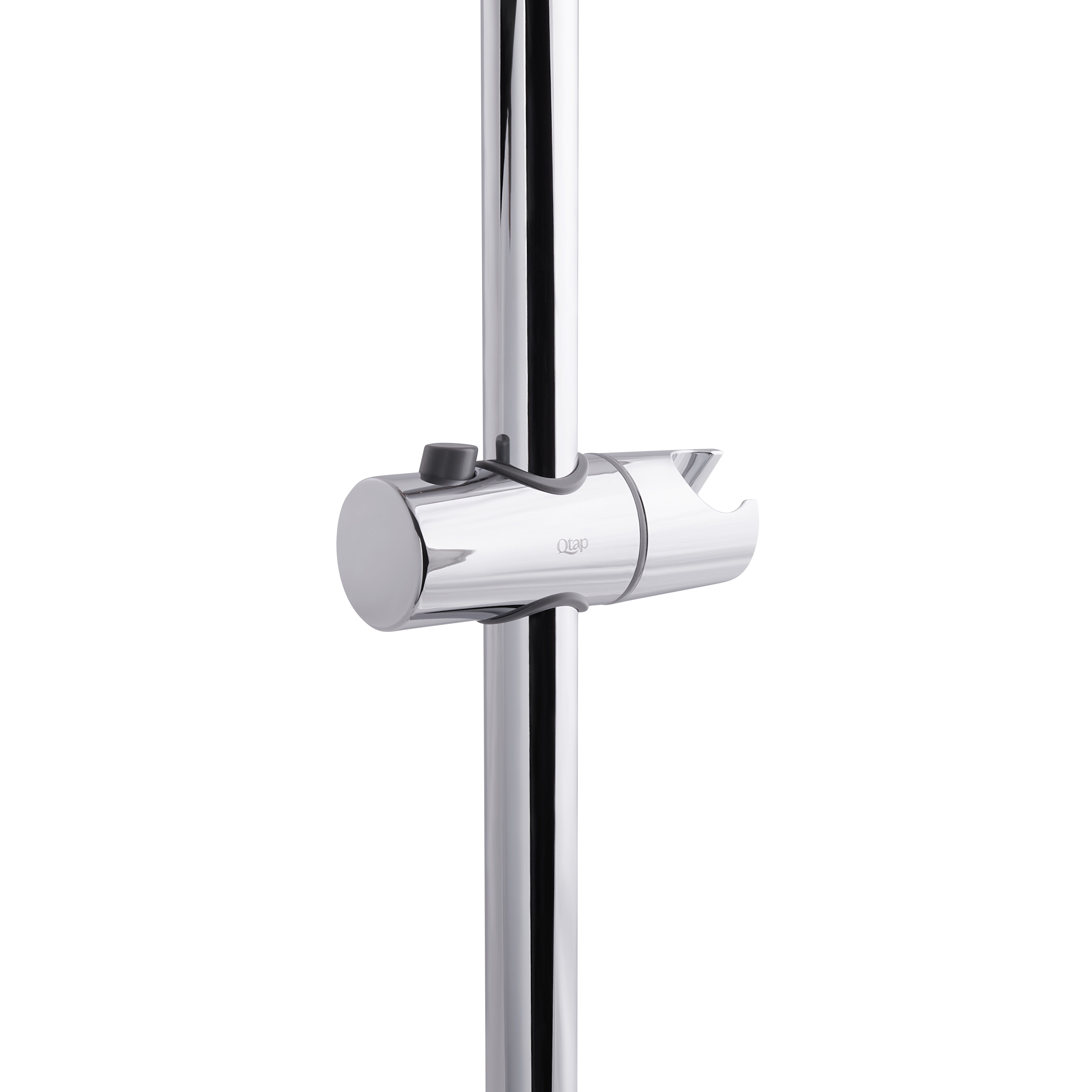 Душова стійка з тримачем універсальна Qtap Lepit 665 мм округла QTLEP82103OC Chrome