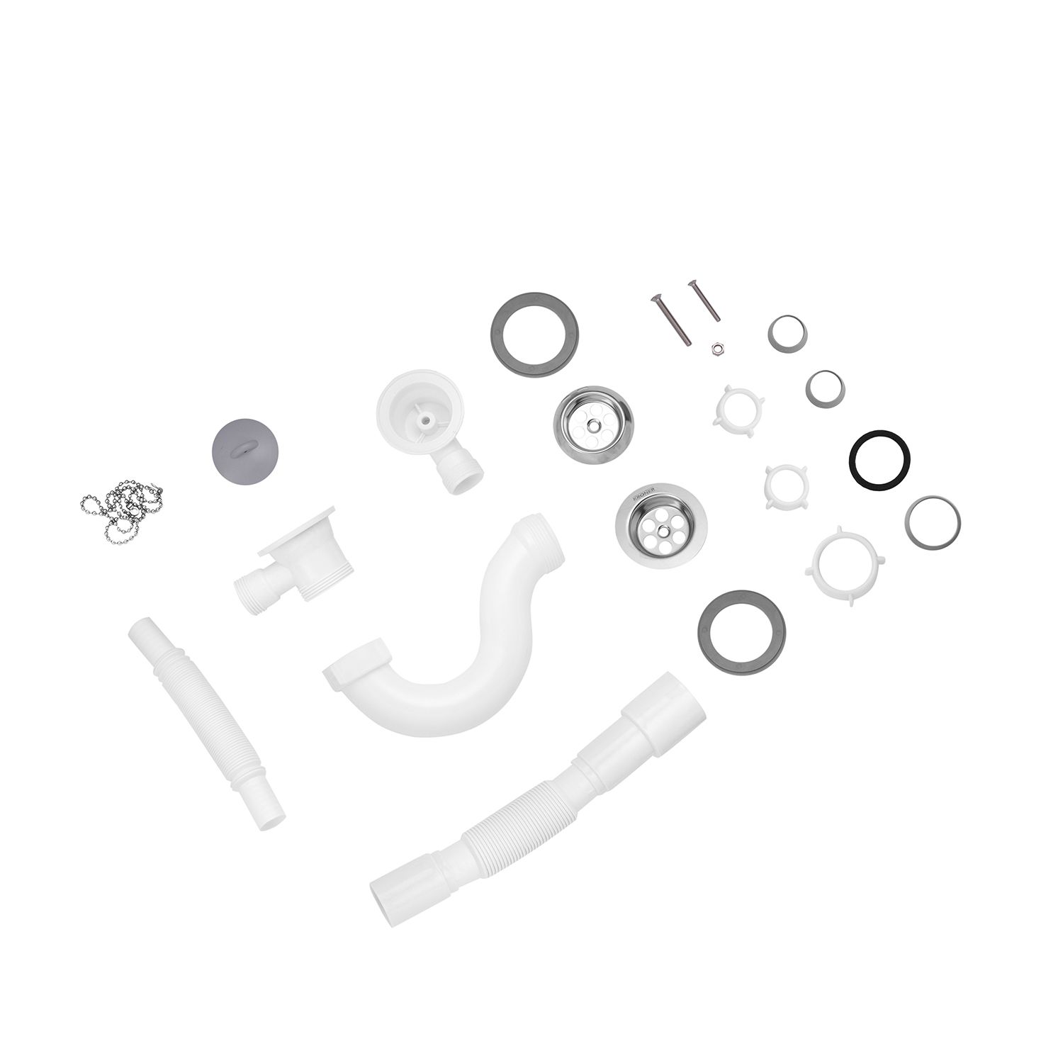 Сифон для ванни Kroner KRP - BS02 1 1/2"х40/50 мм з переливом, прямоточний