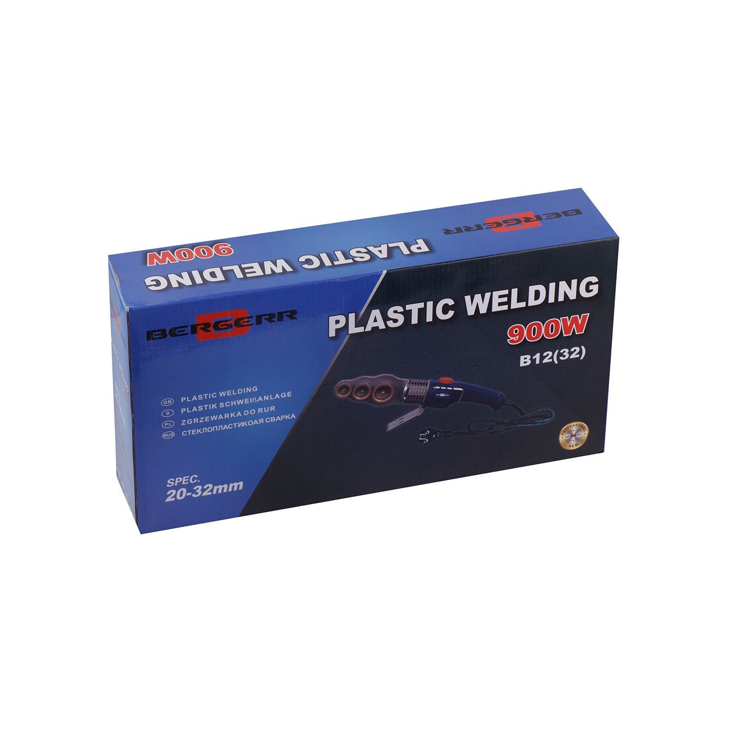 Паяльник для труб PPR Bergerr Prof B12 кейс із насадками 20-32 мм (900W)