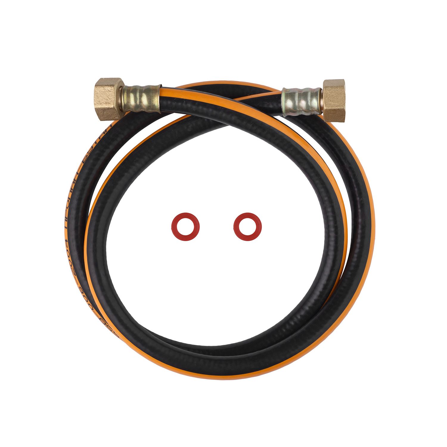 Шланг газовий Nikiforov 1/2" ВВ 120 см з латунними гайками ПВХ чорний