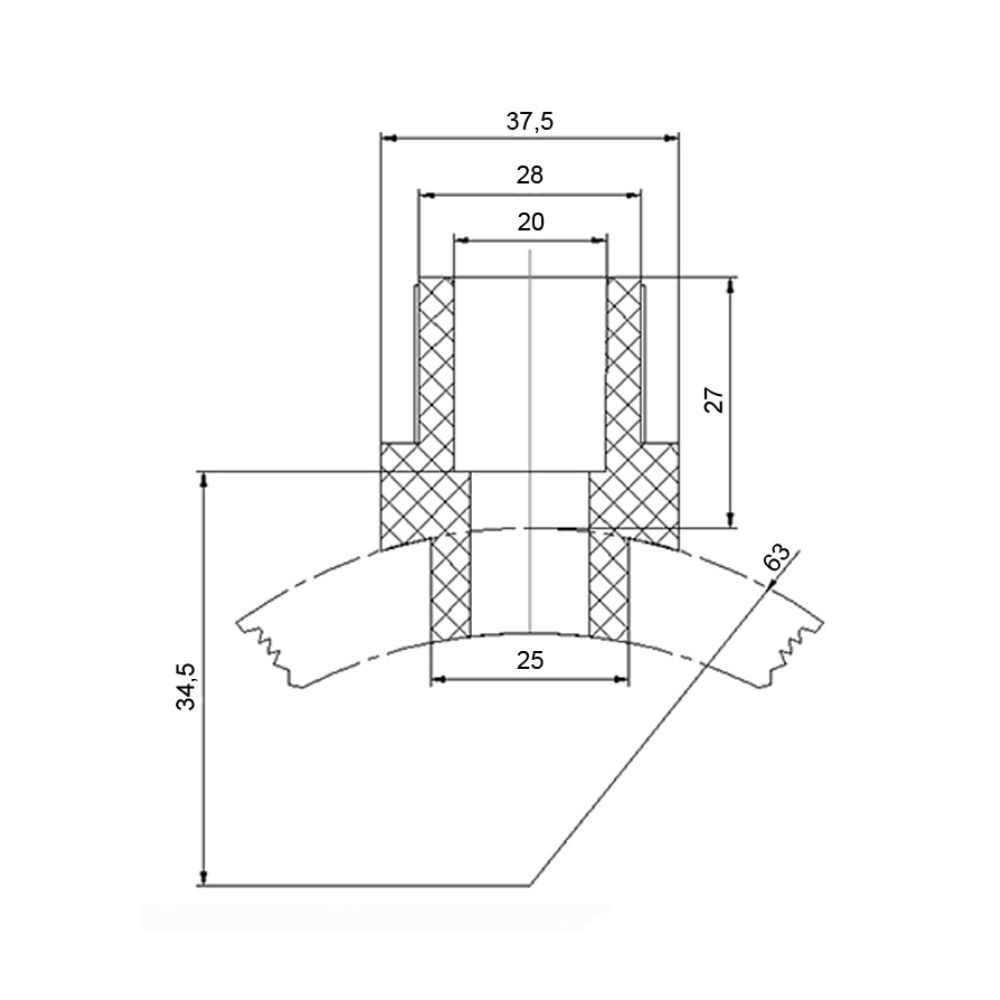 Вварне сідло PPR Blue Ocean 63х20