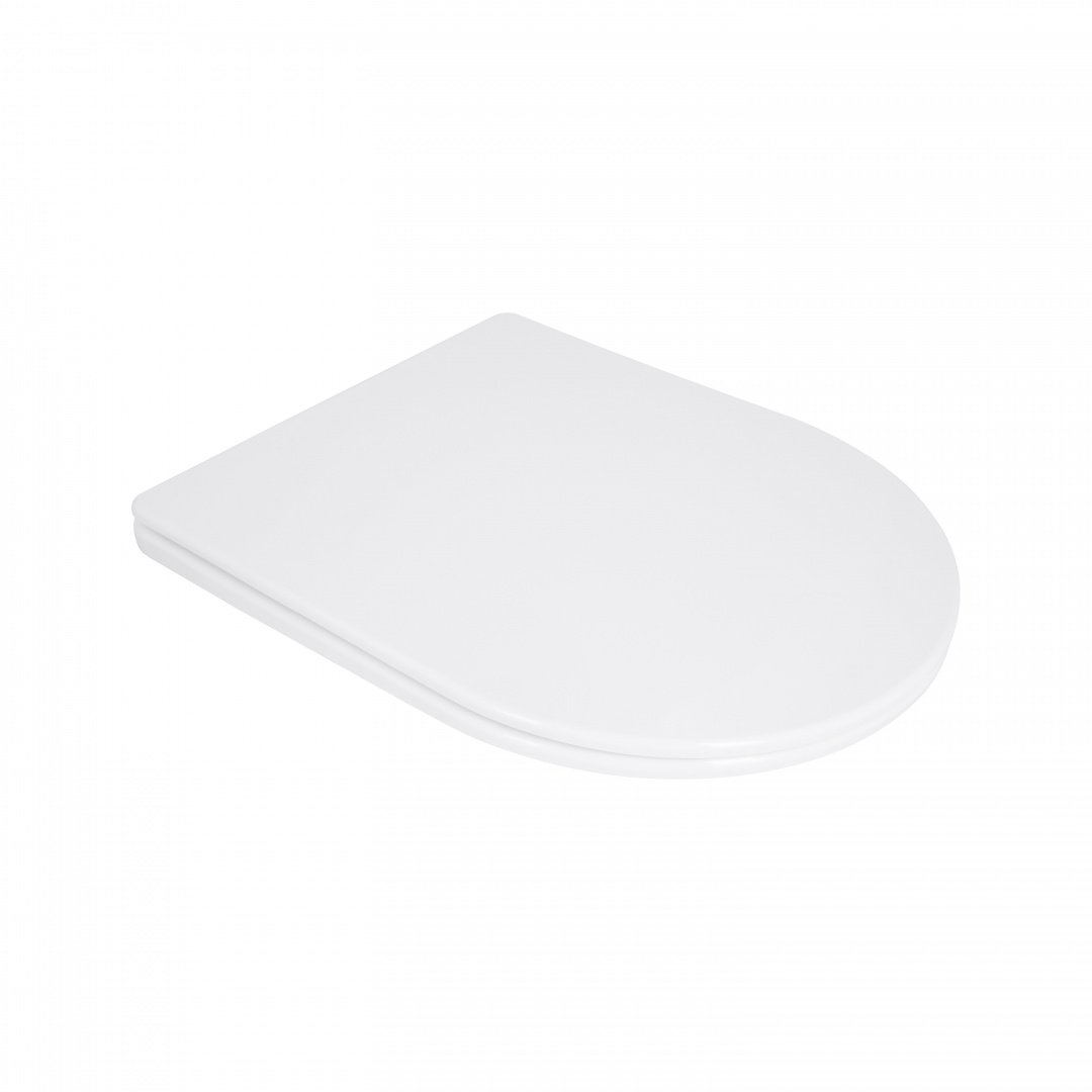 Сидіння для унітазу Qtap (Taurus 490) 422x360x30 мм, White, з мікроліфтом, Slim Duroplast, Quick Release QTSC179W49383