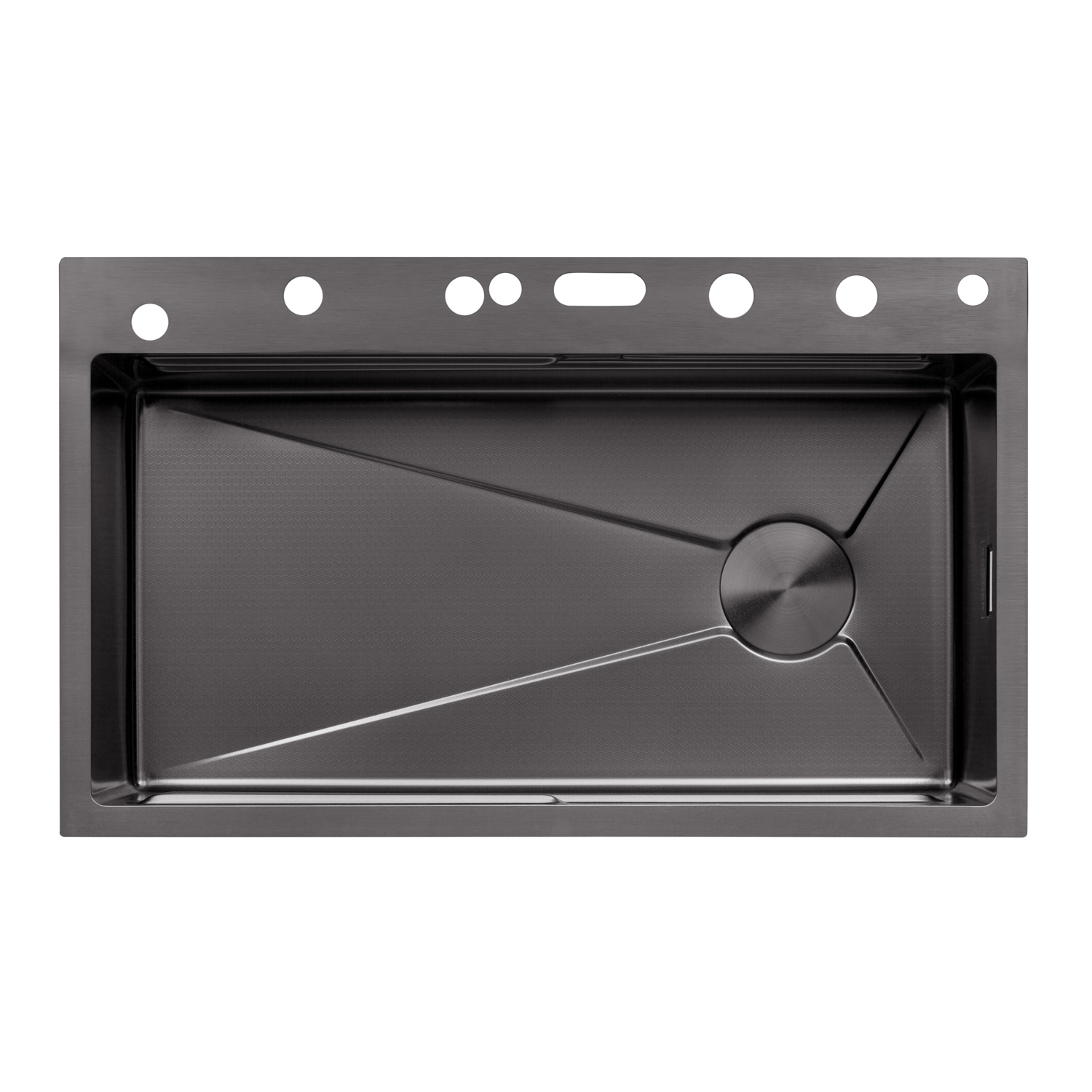 Кухонна мийка Kroner KRP Schwarze - SET7545F3HM PVD (3.0/0.8 мм)