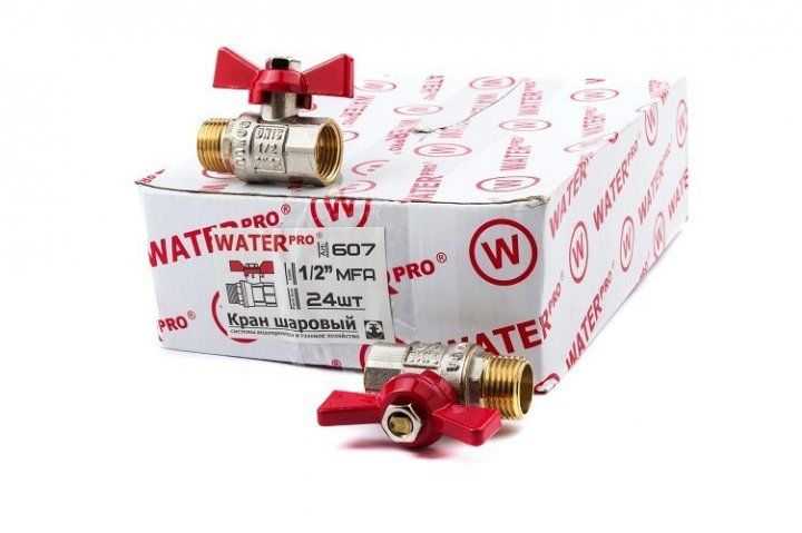 Кран кульовий латунний WaterPRO 1/2" в-з (WP29003)