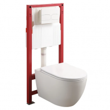 Комплект: MIXXUS PREMIUM ELLIPSE-SET-2101 Унітаз система змиву TORNADO 3.0+ Інсталяція KOER KT-0404 + панель KT-0604-03 WHITE (MP6667)