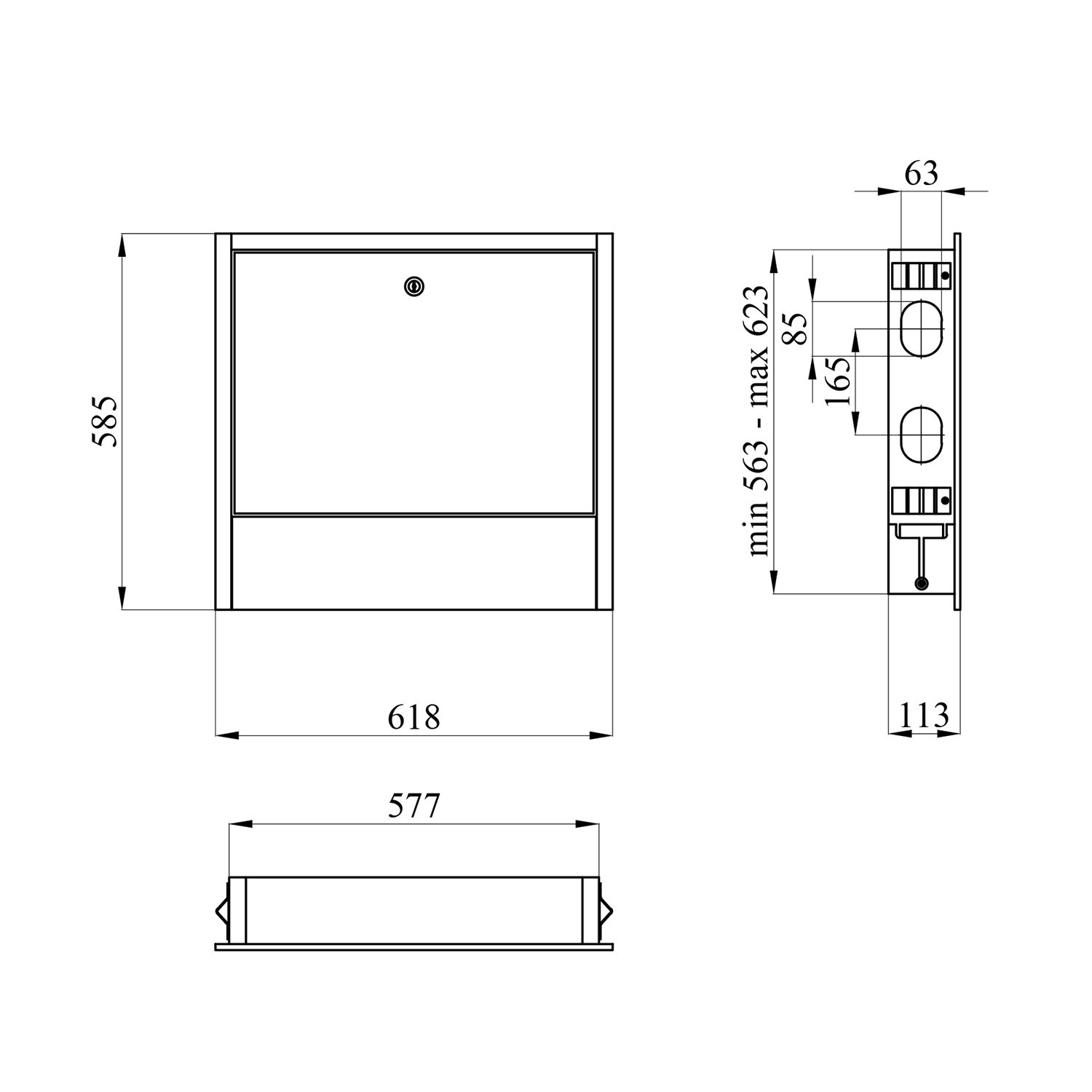 Шафа колекторна Український легіон на 8 виходів 570х580х110 мм  ШКВ-02