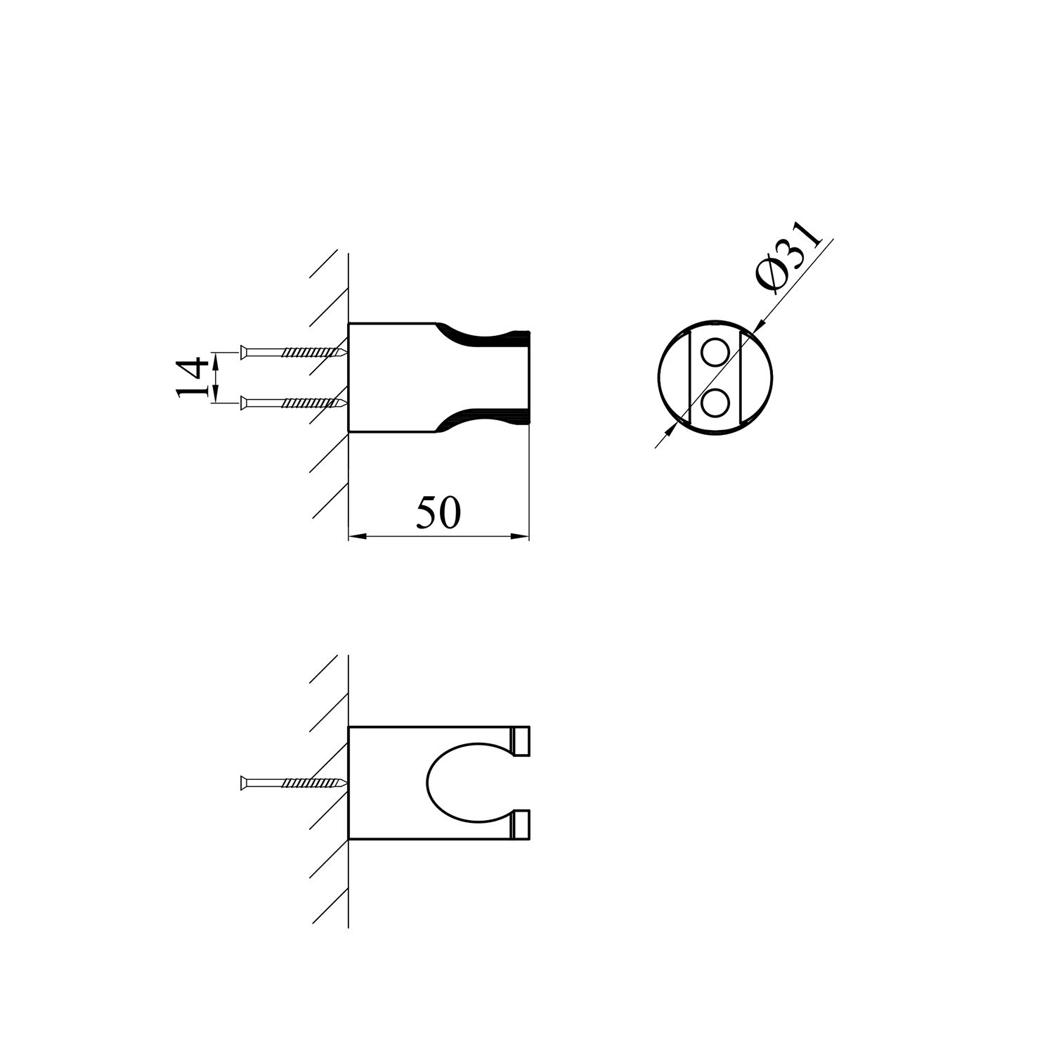 Тримач для душу Kroner KRP - SCH926