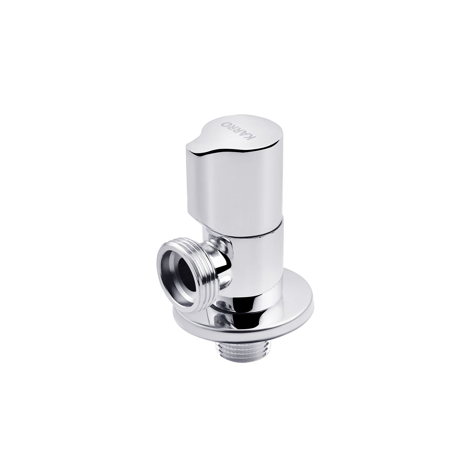 Кран приладовий для підключення Karro 1/2"x3/4" ЗЗ хромований KR-3120 New