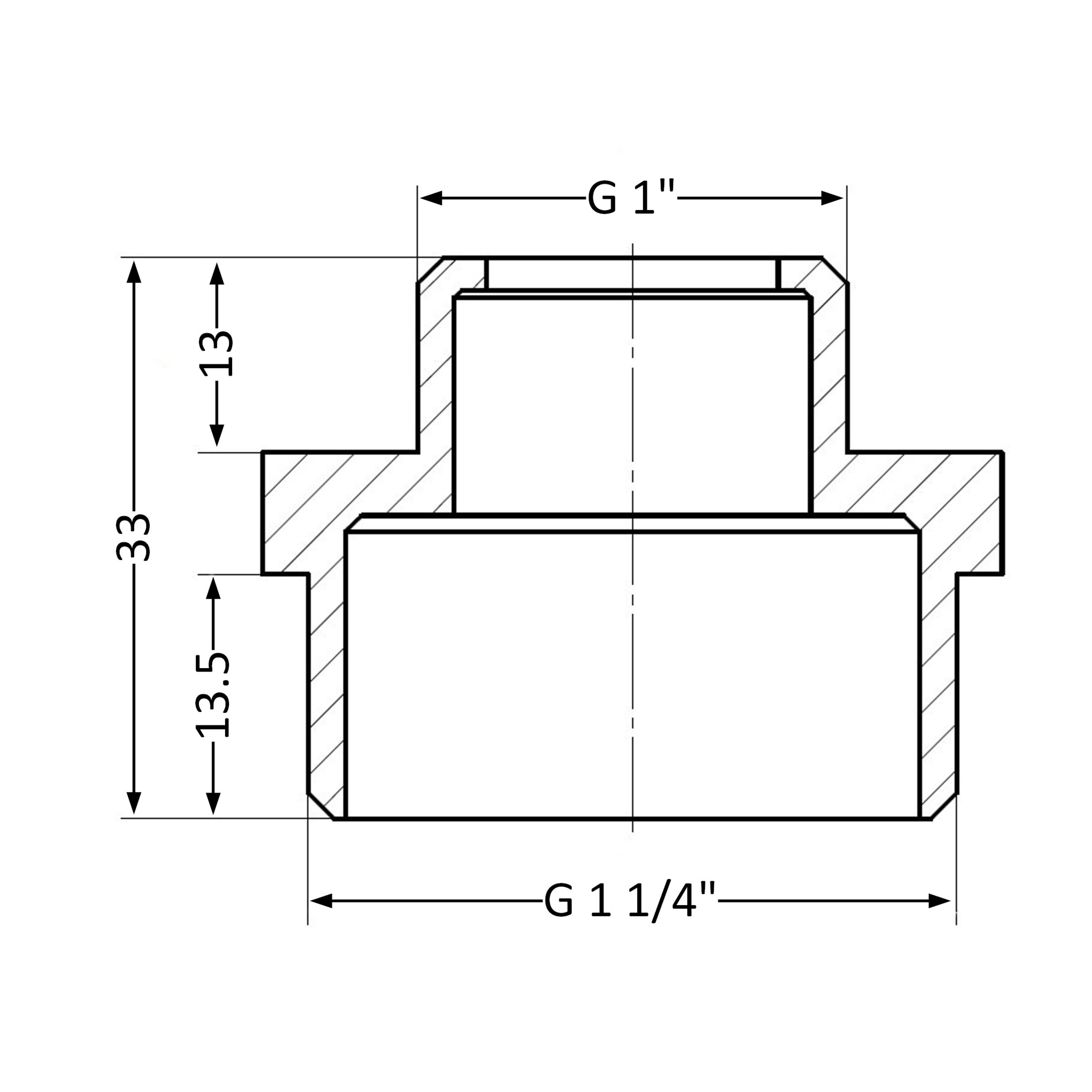 Ніпель Thermo Alliance Standart 1 1/4"х1" ЗР SD4083225