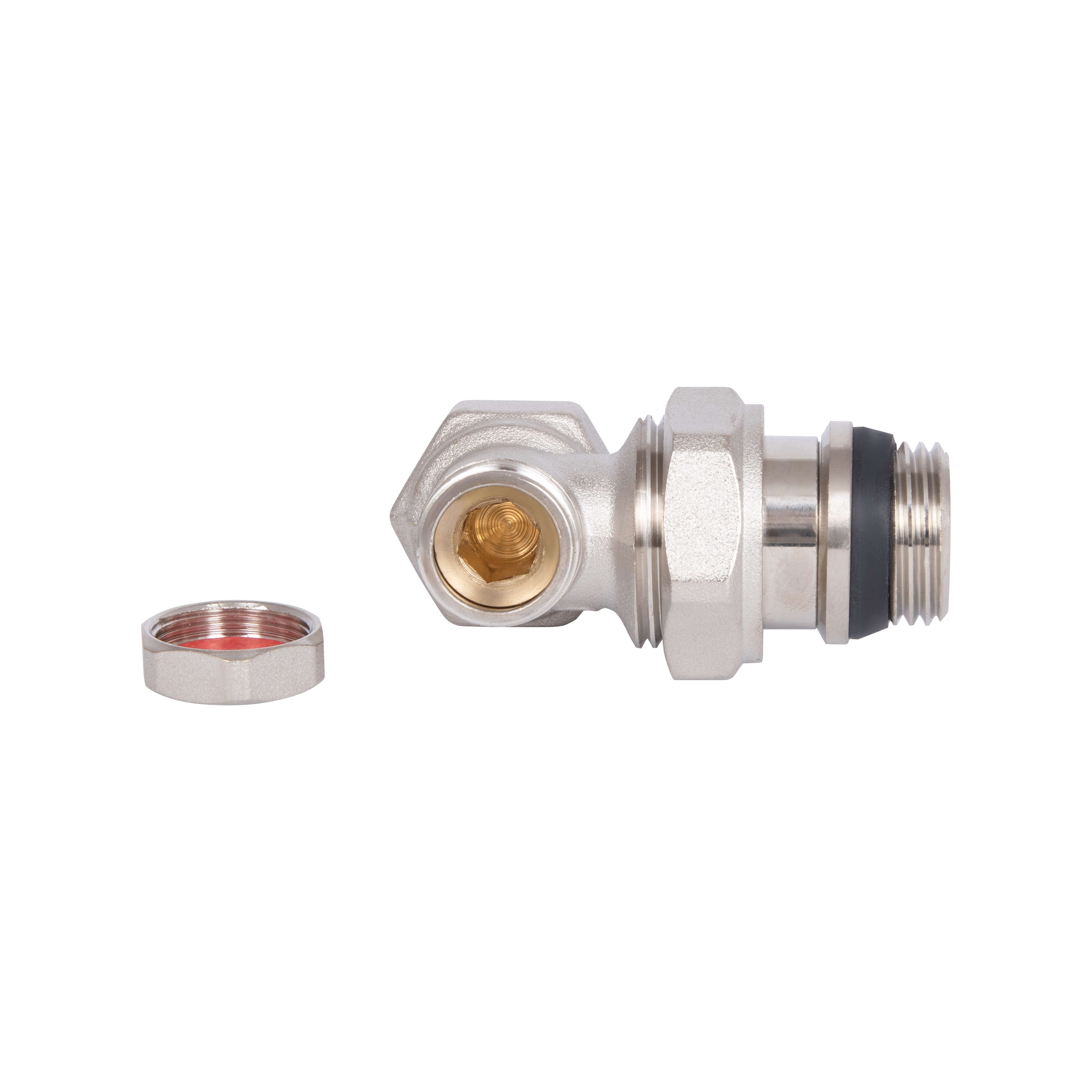 Кран радіаторний Thermo Alliance Base 1/2" ВЗ з антипротіканням кутовий SD229W15