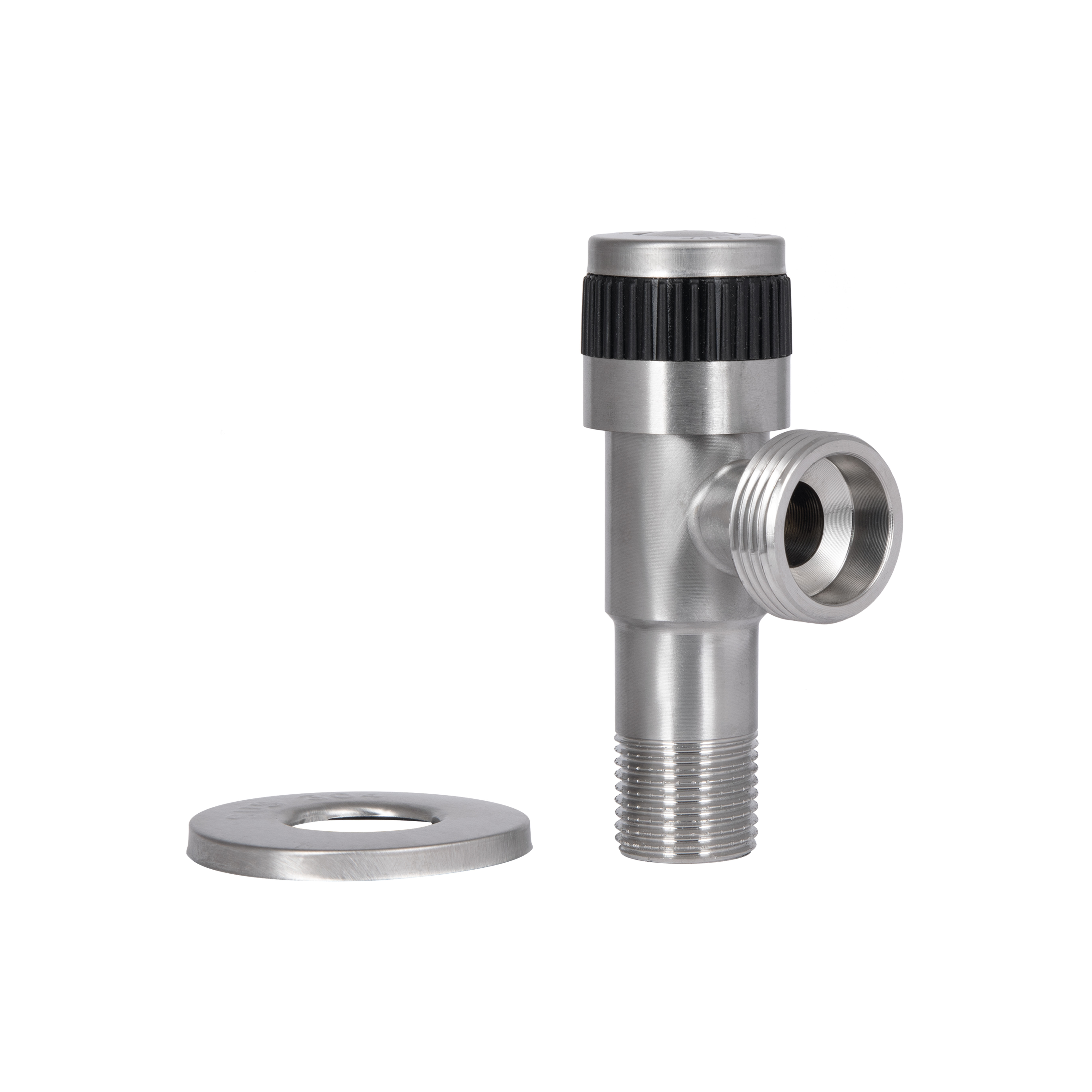 Кран кутовий Thermo Alliance Standart 1/2"Зх3/4"З нерж., з керам. буксою TAS345W1520SS