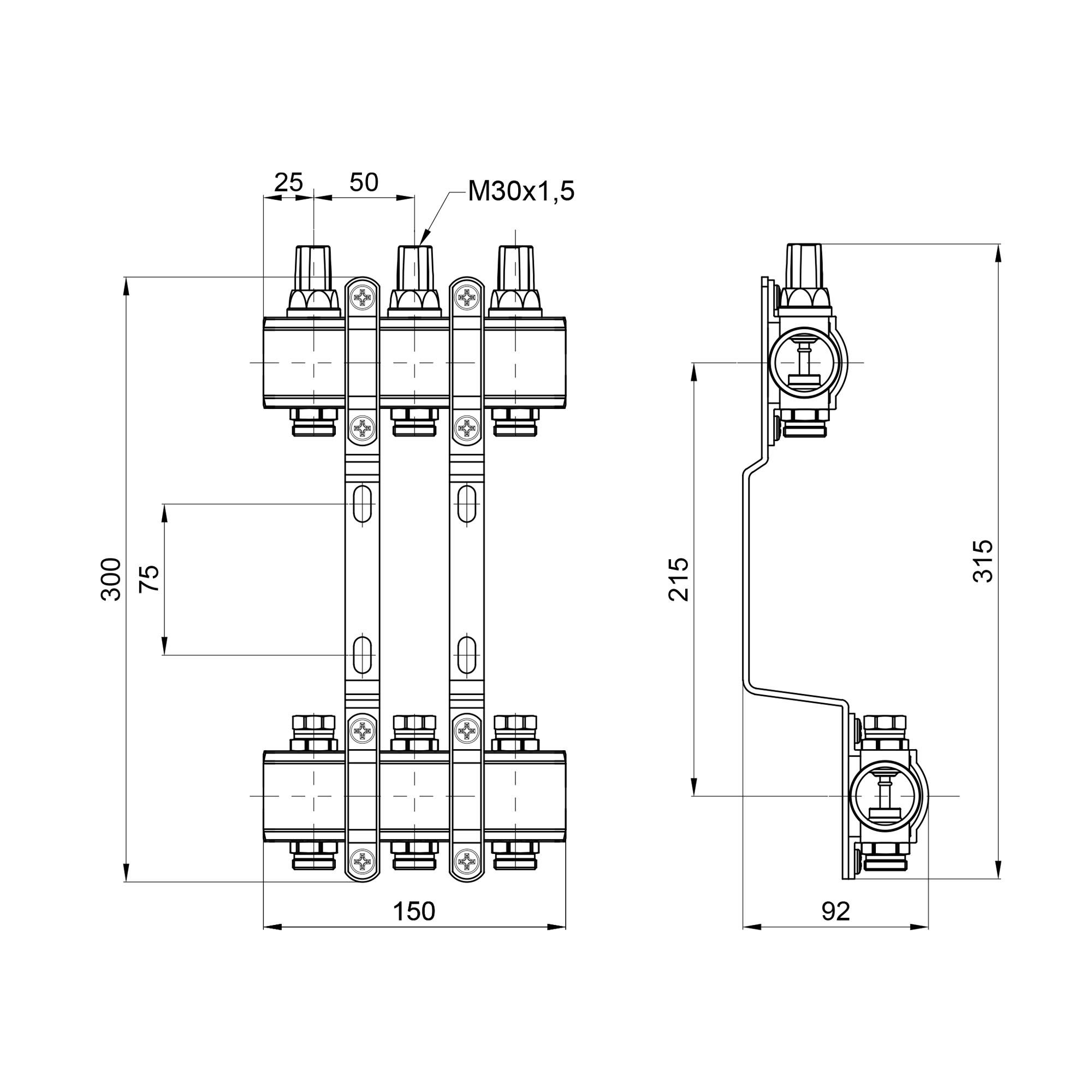 Колектор Thermo Alliance Forte 1" 3 виходи SF002W3