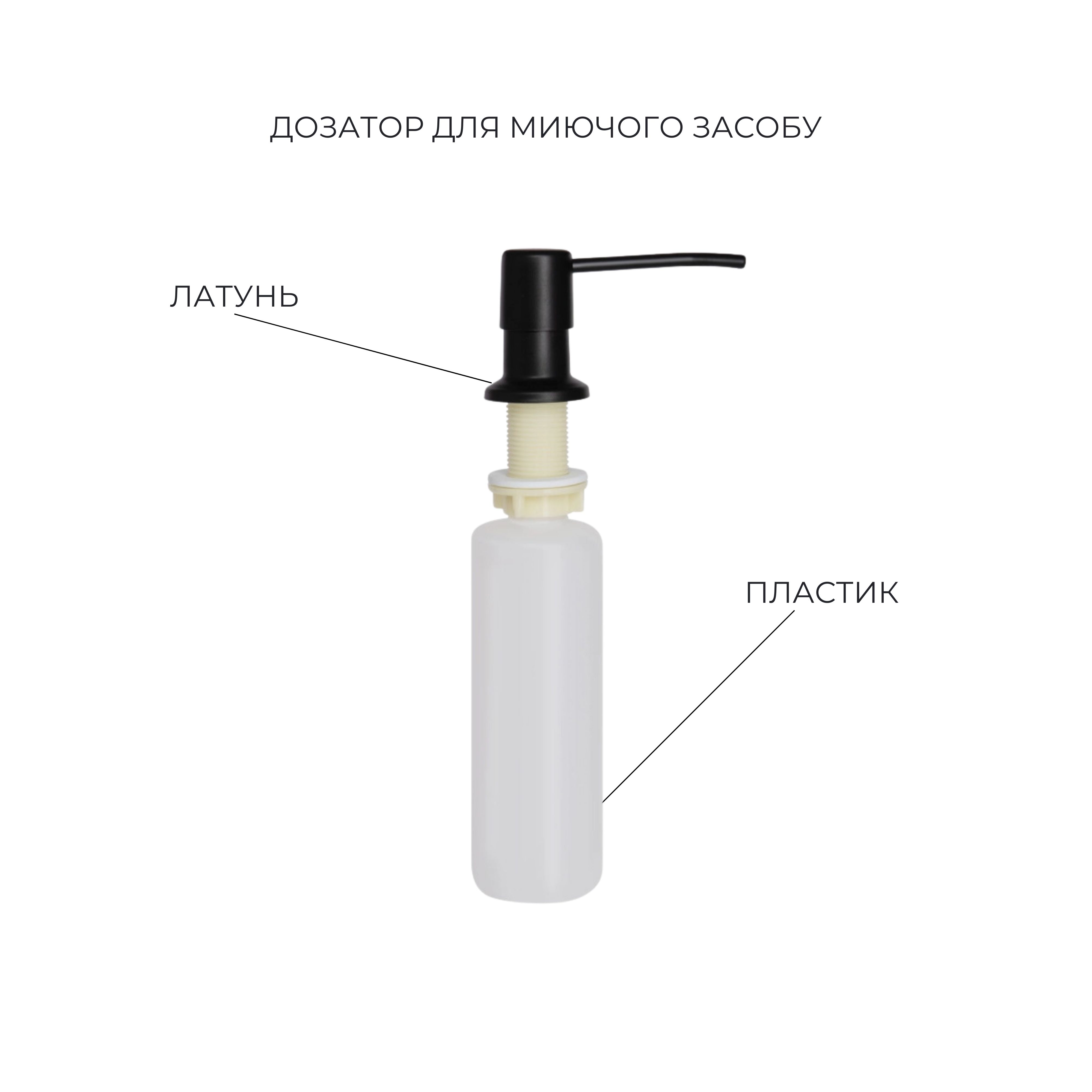 Акційний набір Lidz: мийка H7843 з двома чашами інтегрована Brushed Black PVD 3,0/1,0 мм + Змішувач Aria для кухні з гнучким виливом (k35) Black