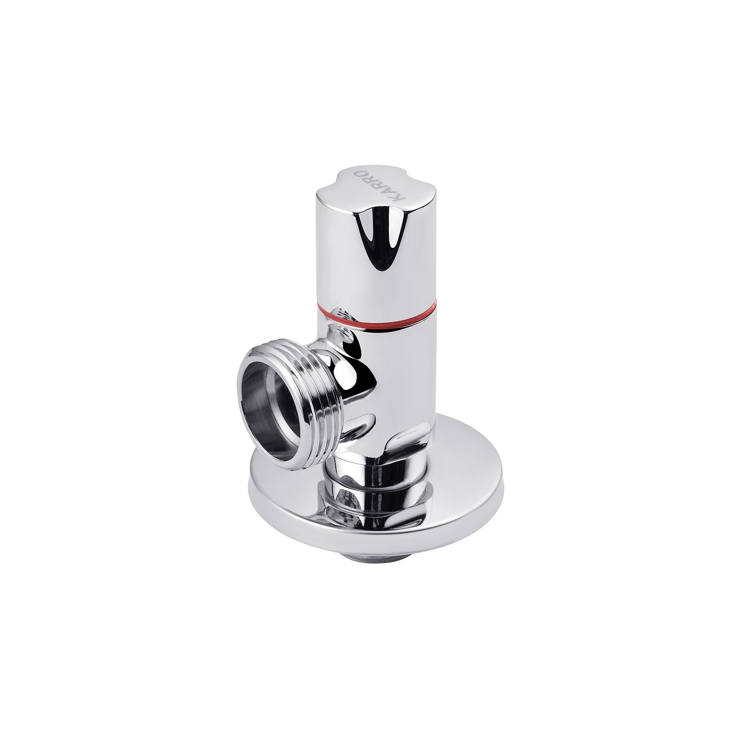 Кран приладовий для підключення Karro 1/2"х3/4" ЗЗ хромований KR-03112