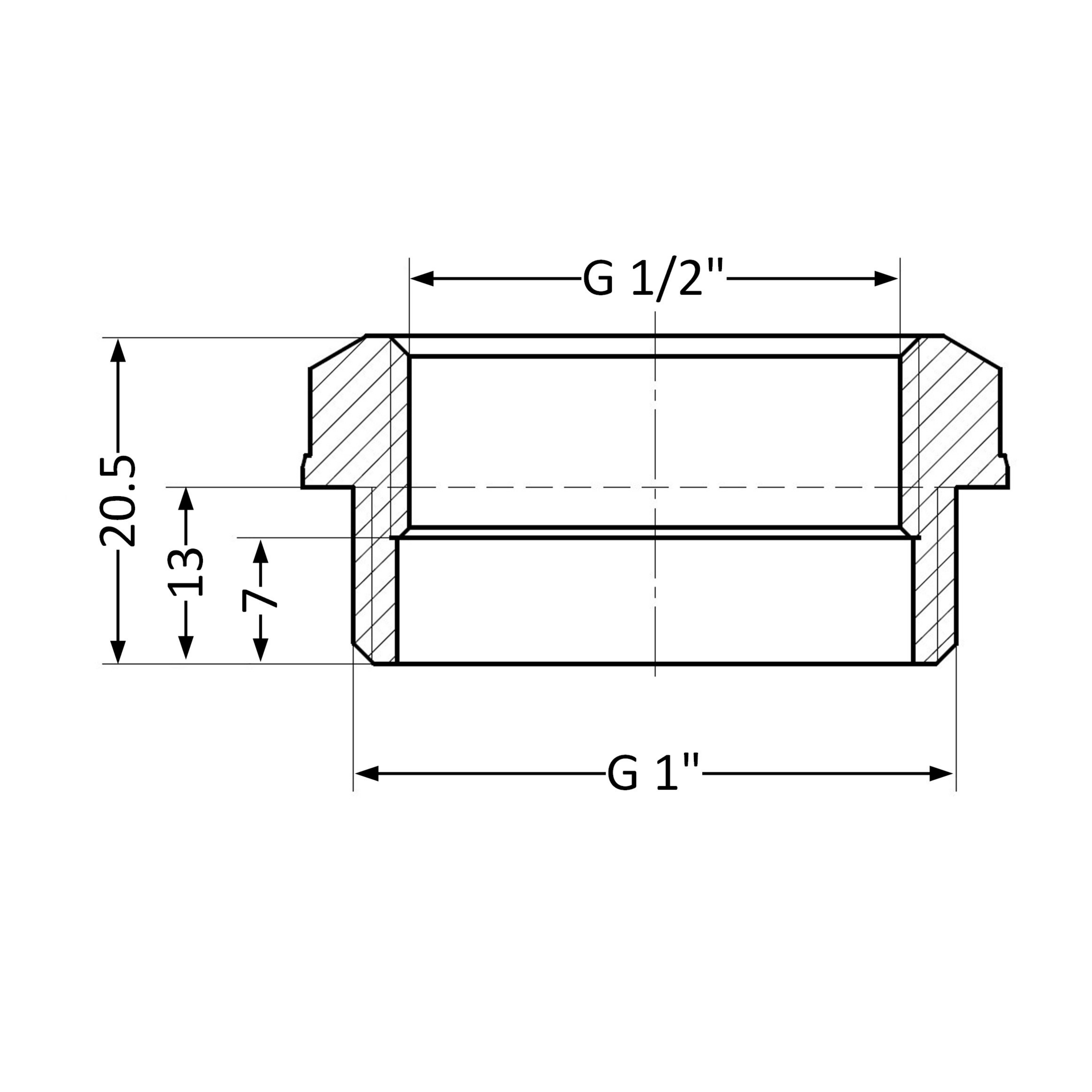 Футорка Thermo Alliance Standart 1"х1/2" ЗВ SD4232515