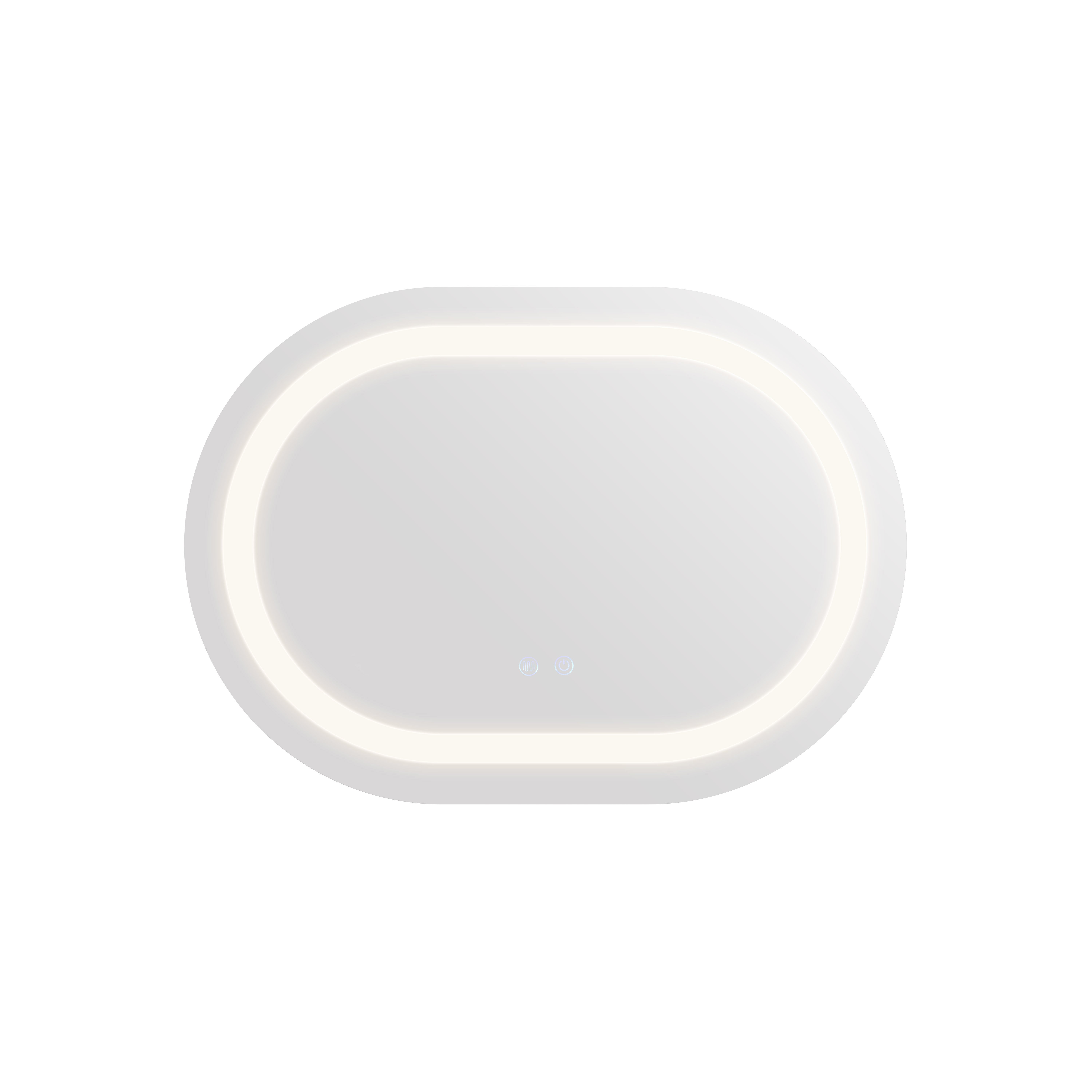 Дзеркало Qtap Gemini 500х700 з LED-підсвічуванням Touch, з антизапотіванням, з димером, рег. темп. кольору (3000-6500K) QT2578R5070