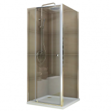 Душова кабіна без піддону KOER SR SC05-90x90x195-TR-01 прозоре скло EASY CLEAN 6мм хром (KR5363)
