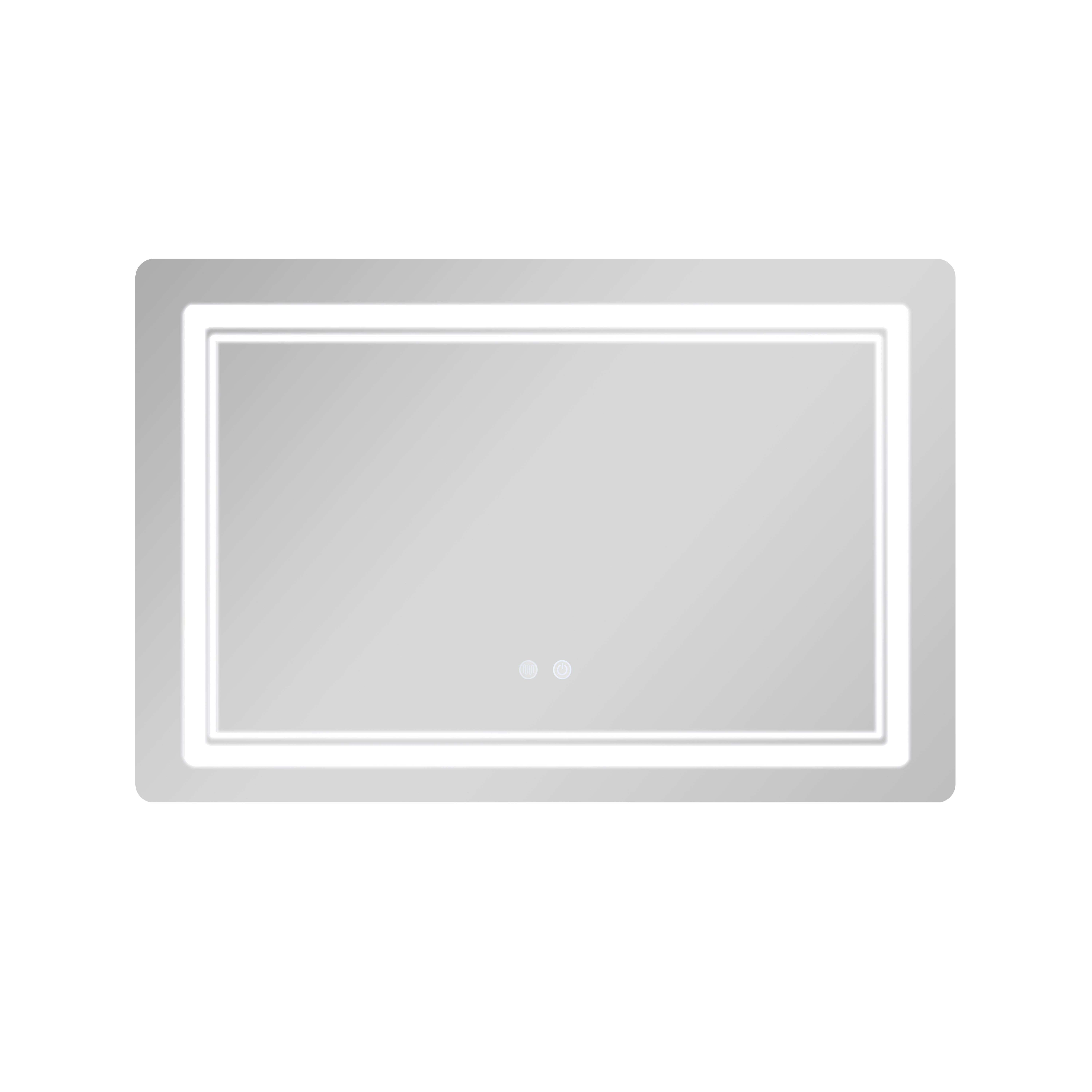 Дзеркало Qtap Cardinal (CA2) 800х600 з LED-підсвічуванням Touch, з антизапотіванням, з димером, рег. темп. кольору (3000-6500K) QT0478C806048457