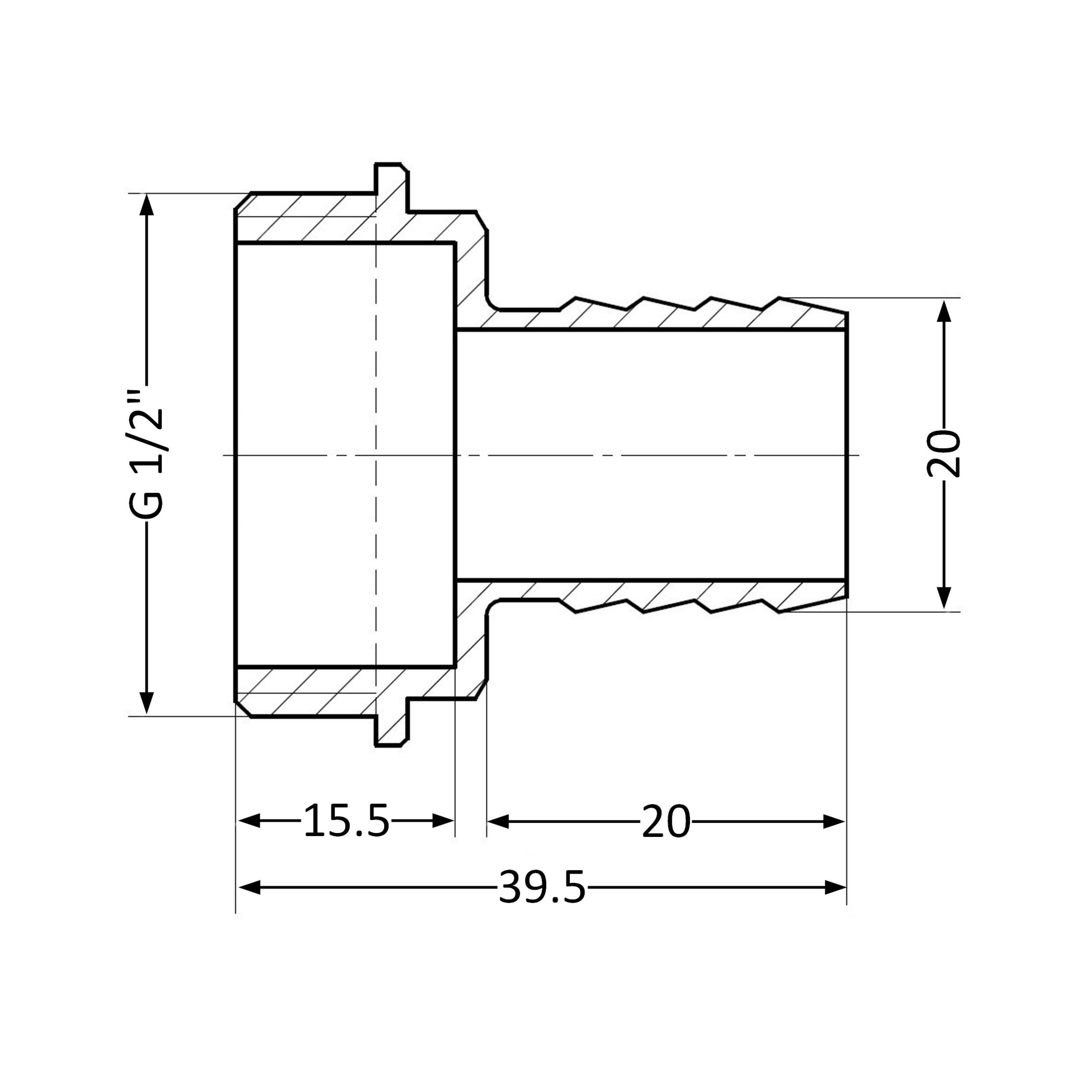 Штуцер Thermo Alliance Standart 20х1/2" ЗР SD4271520