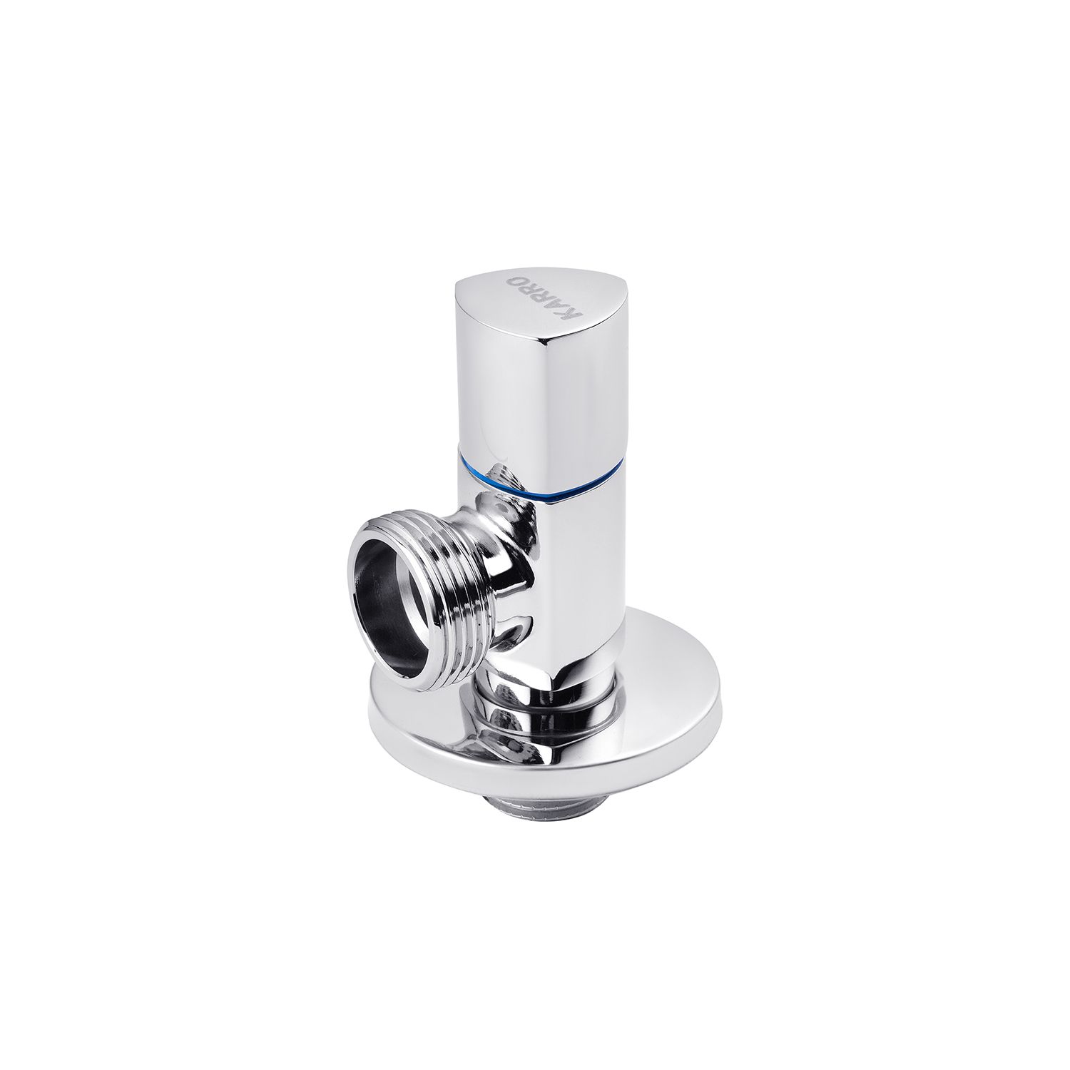 Кран приладовий для підключення Karro 1/2"х3/4" ЗЗ хромований KR-3115