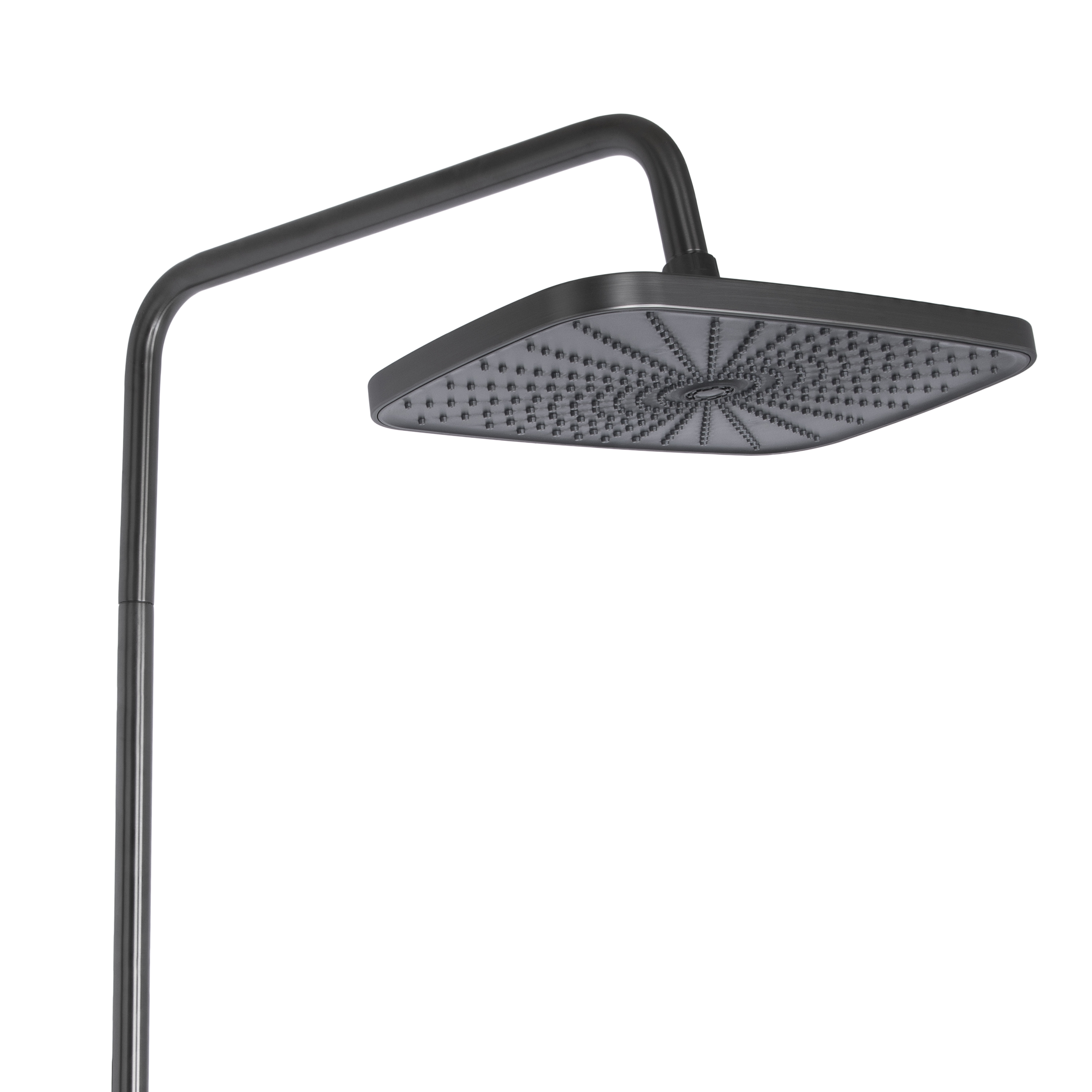 Душова система універсальна Qtap Gemini на три споживачі (з виливом) QTGEM111GMB45688 Gunmetal Black PVD
