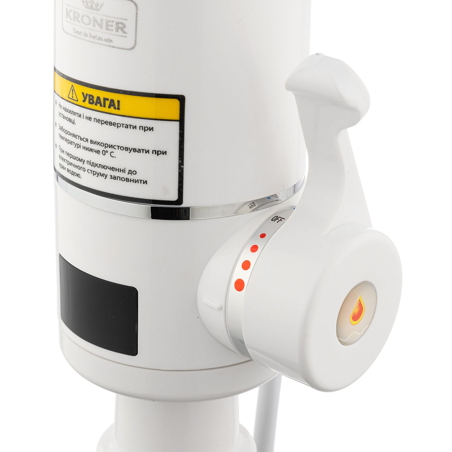 Проточний водонагрівач Kroner KRM Volt - CW092 з дисплеєм