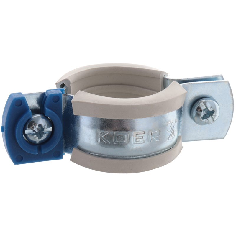 Хомут трубний оцинкований Koer KCB.10.G 3/4" (26-30) сірий (KR2785)