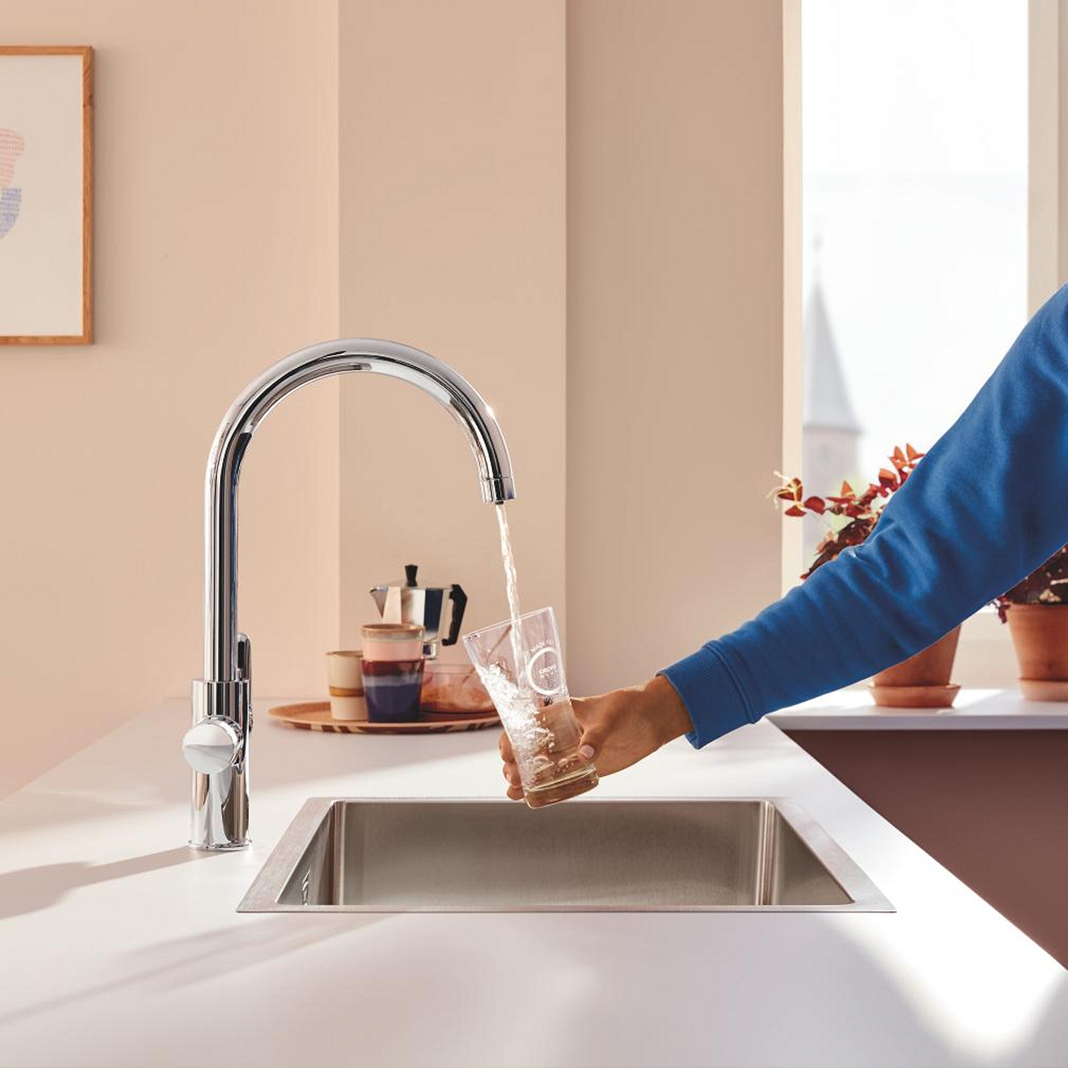 Змішувач для кухні Grohe Blue Pure StartCurve 30592000 з фільтром Blue S-Size 40404001 та головкою 64508001 (30594040)