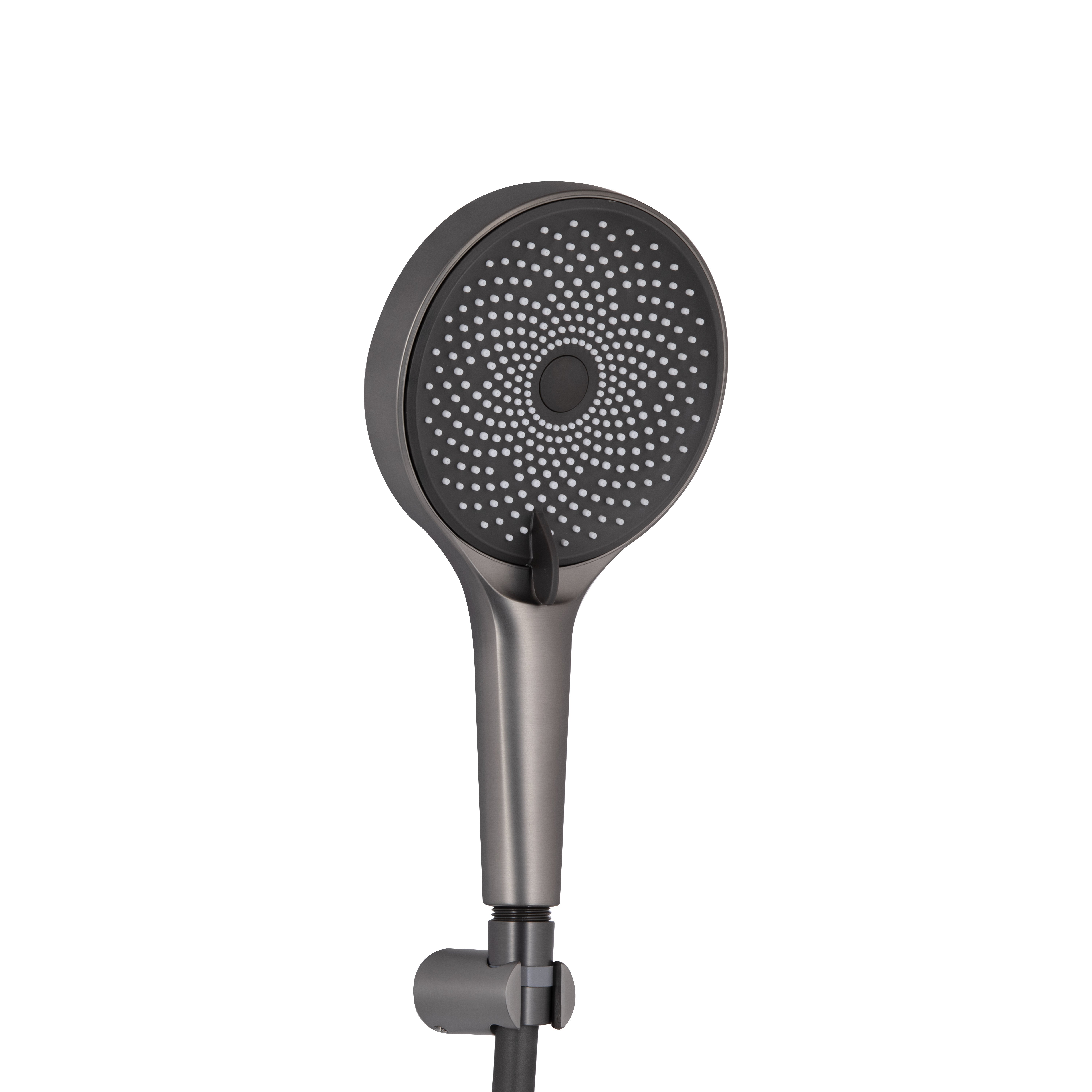 Змішувач для ванни Qtap Slavonice (з душовим гарнітуром) QTSLV259GMB48035 Gunmetal Black PVD