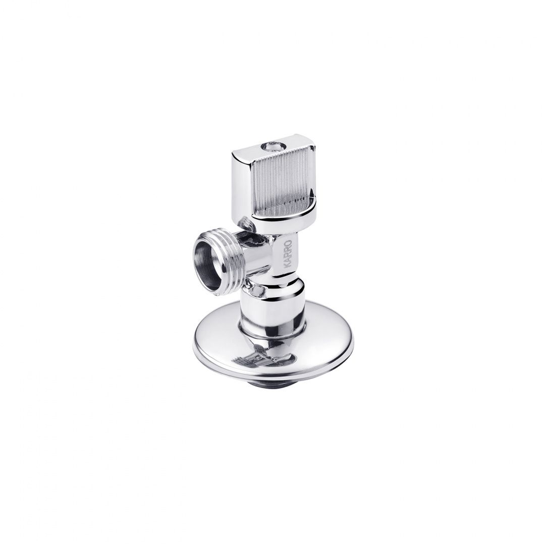 Кран приладовий для підключення Karro 1/2"х1/2" ЗЗ хромований KR-5001