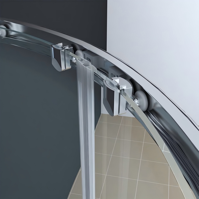 Душова кабіна без піддону KOER SR SC04-90x90x195-TR-01 прозоре скло EASY CLEAN 5мм хром (KR5360)
