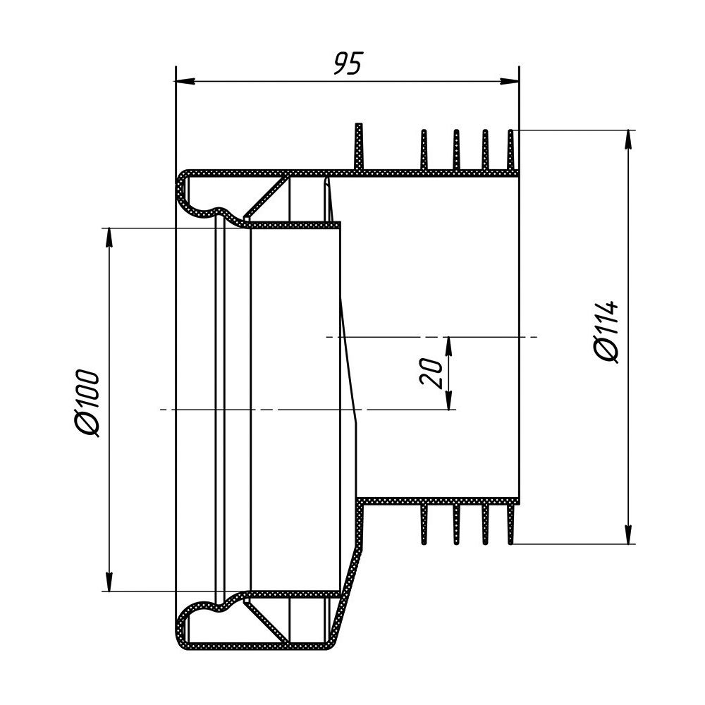 Манжета эксцентрическая для унитаза ANI Plast W0410
