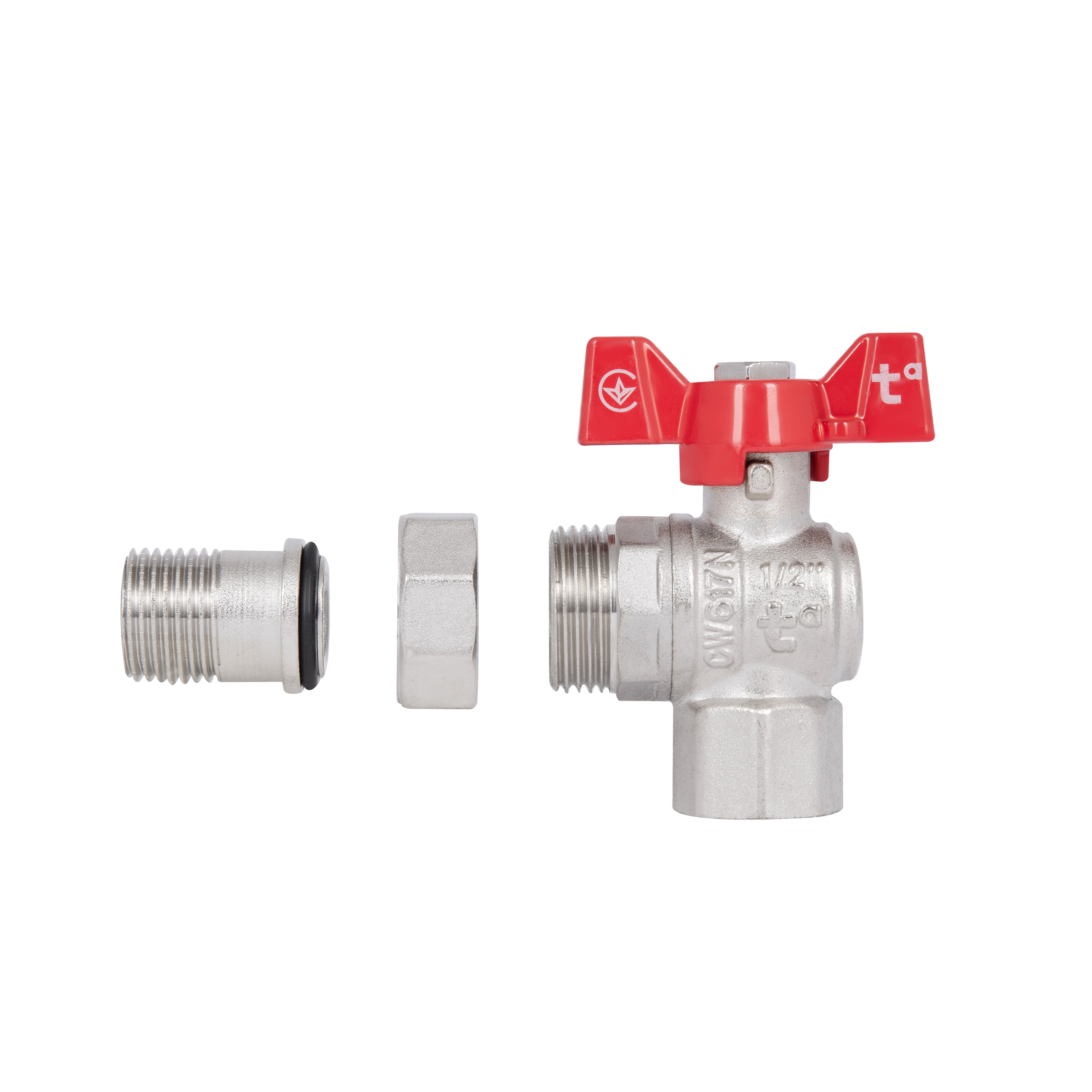 Кран кульовий «Американка» Thermo Alliance Forte 1/2" кутовий SF221W15