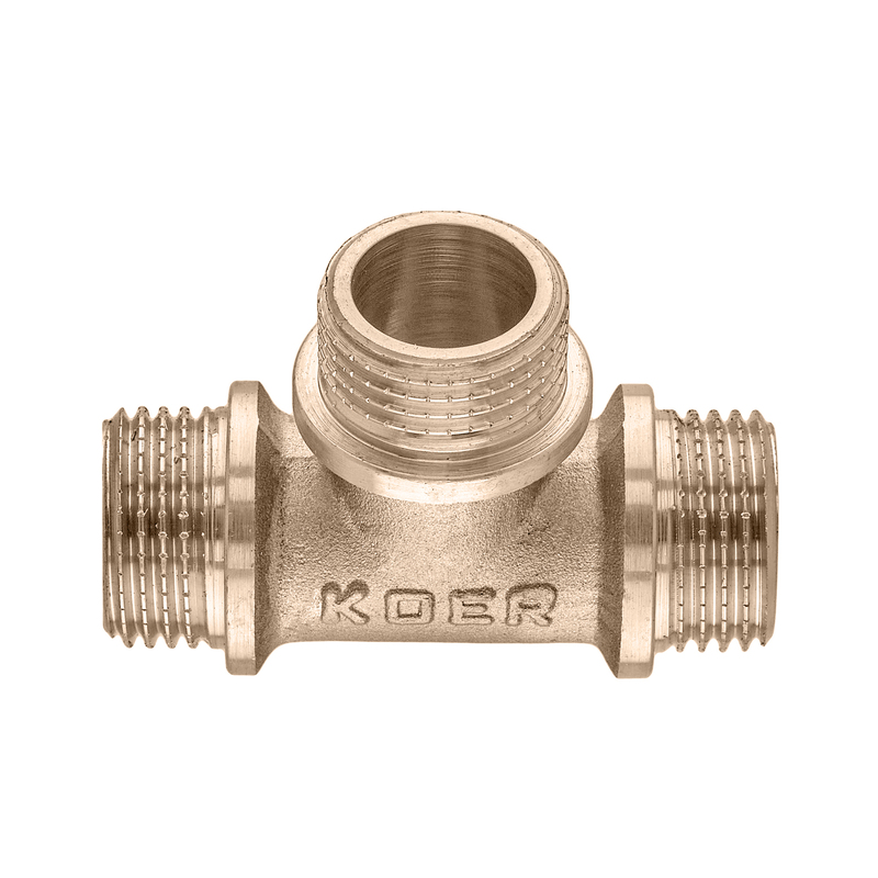 Трійник Koer KF.T06M.WN - 1/2'' MMM без нікелю (MX1528)