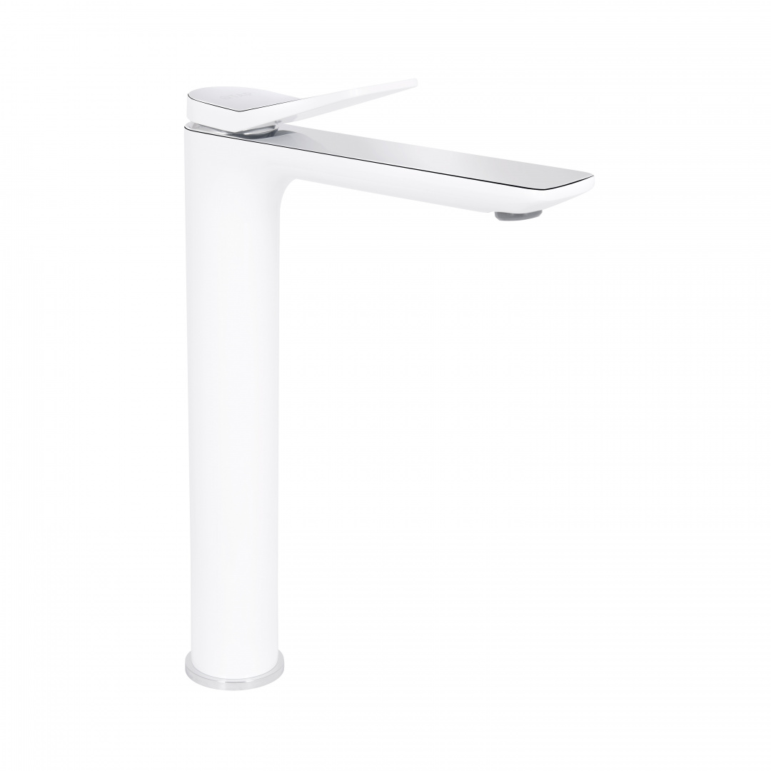 Змішувач для раковини Qtap Presto високий QTPRE269CRW45577 Chrome/White