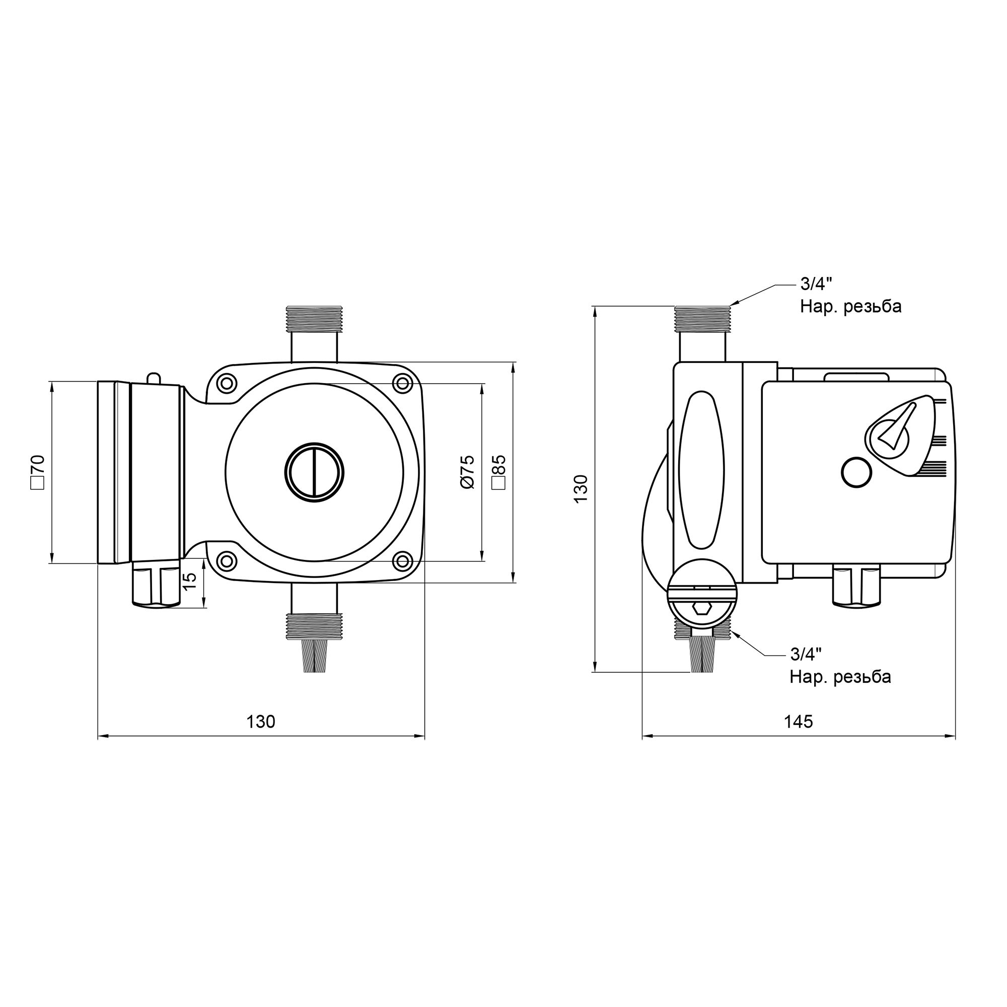 Циркуляційний насос Thermo Alliance ERCO DWP 15-70-B