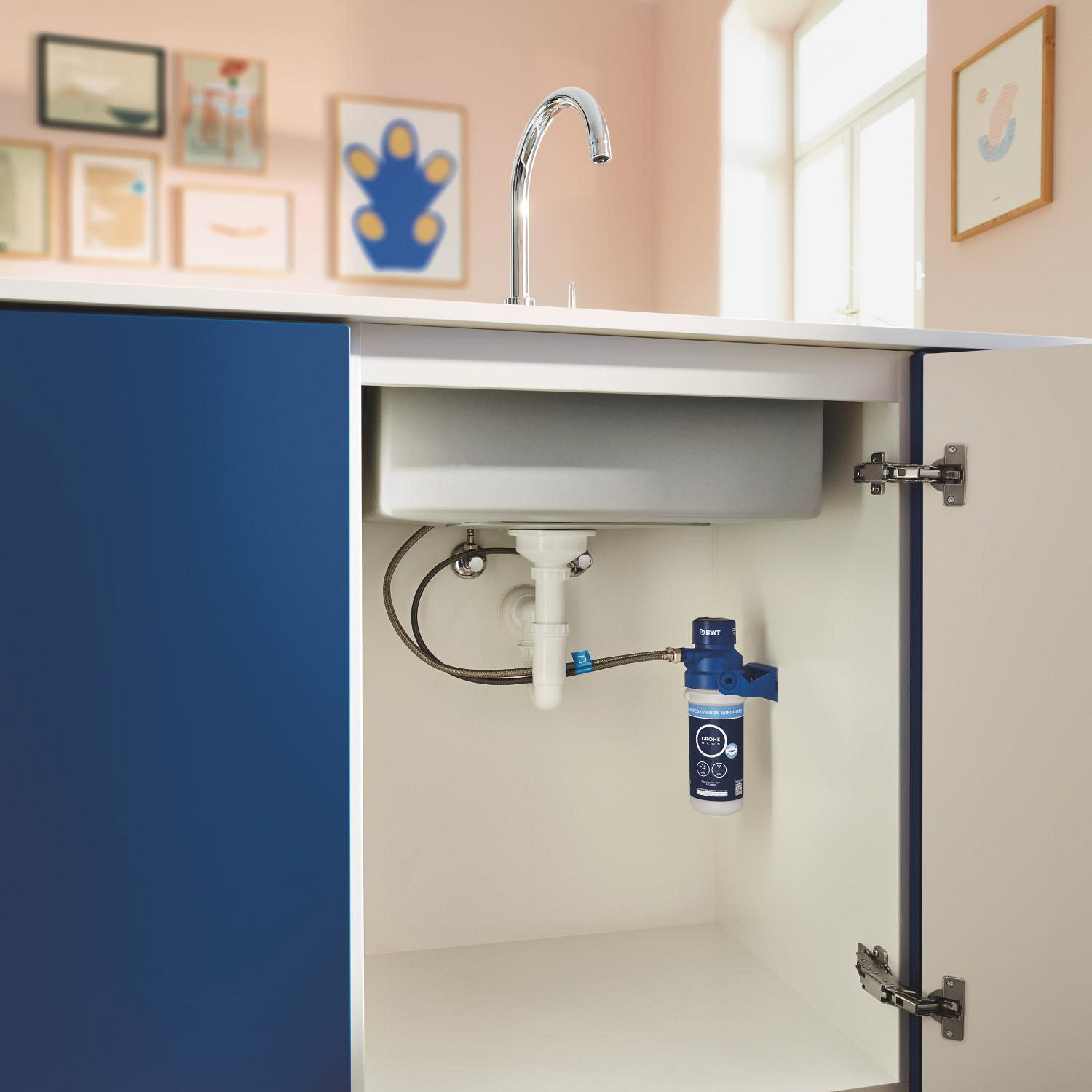 Змішувач для кухні Grohe Blue Pure StartCurve 30592000 з фільтром Blue S-Size 40404001 та головкою 64508001 (30594040)