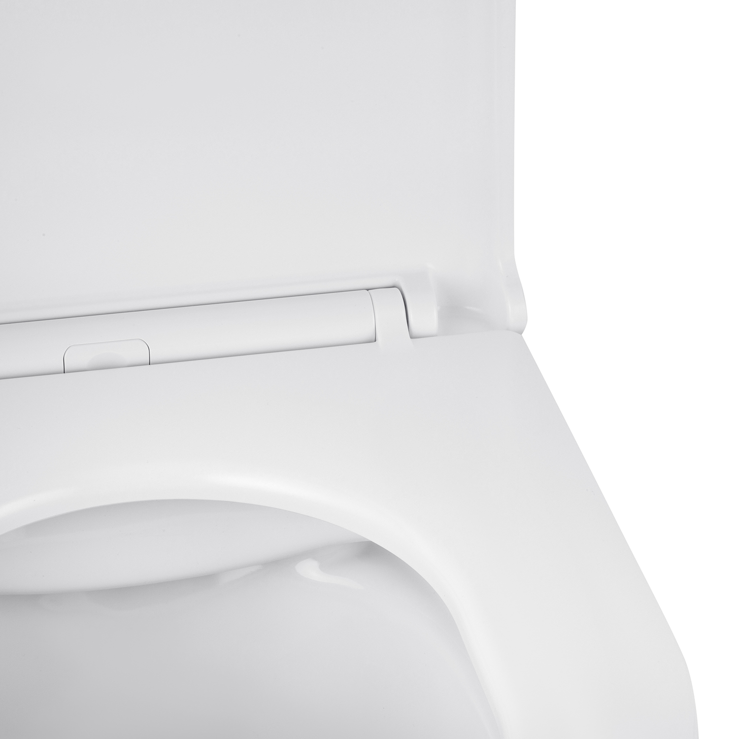 Унітаз підвісний Kroner Harz WHI493736 RIMLESS безобідковий з сидінням Slim Duroplast / Soft-close / Quick relase (KH493736WHIR)