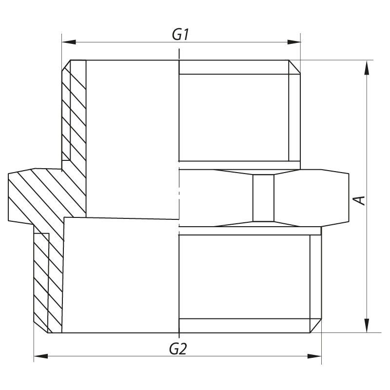 Ніпель редукційний 1 "x1-1 / 2" Koer KF.N1016 (KF0041)