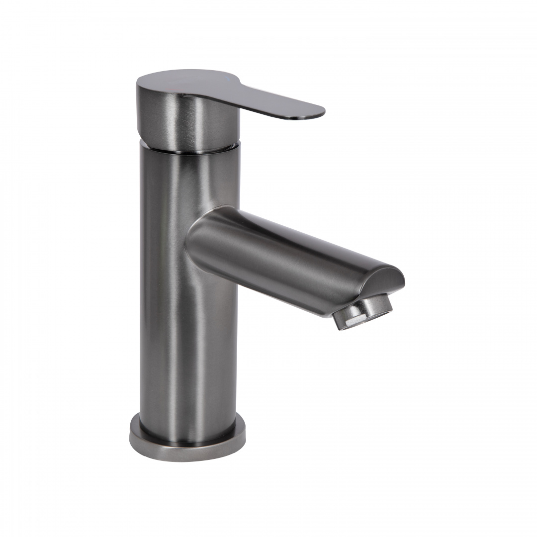 Змішувач для раковини Brinex Pure 001F низький  Gunmetal Black BRIPUR001FGRP