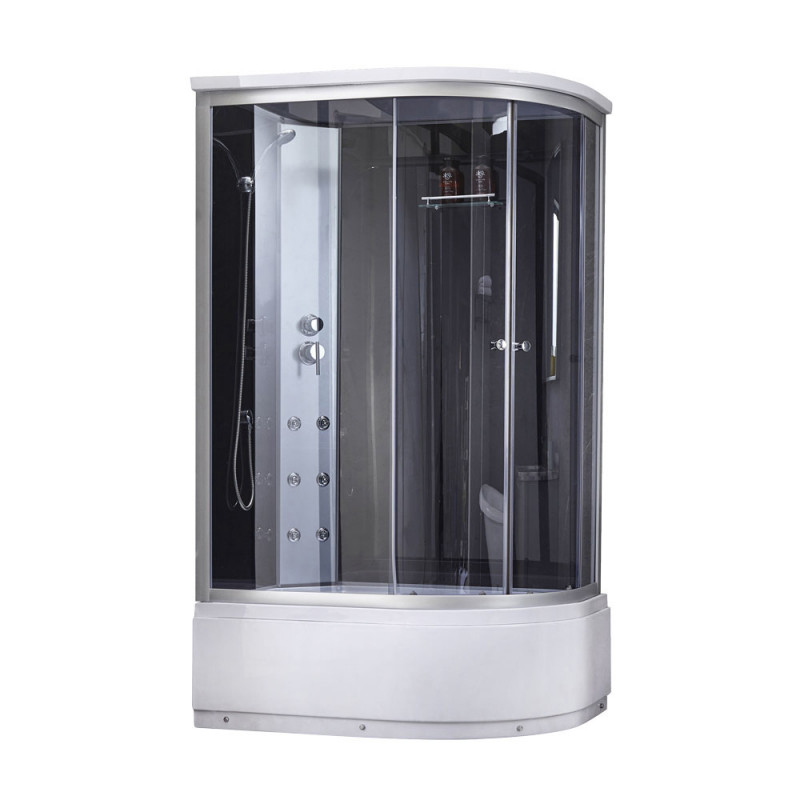 Lidz 4мм основне фіксоване скло тоноване Gray TANI SBM120x80L.HIGH.GR