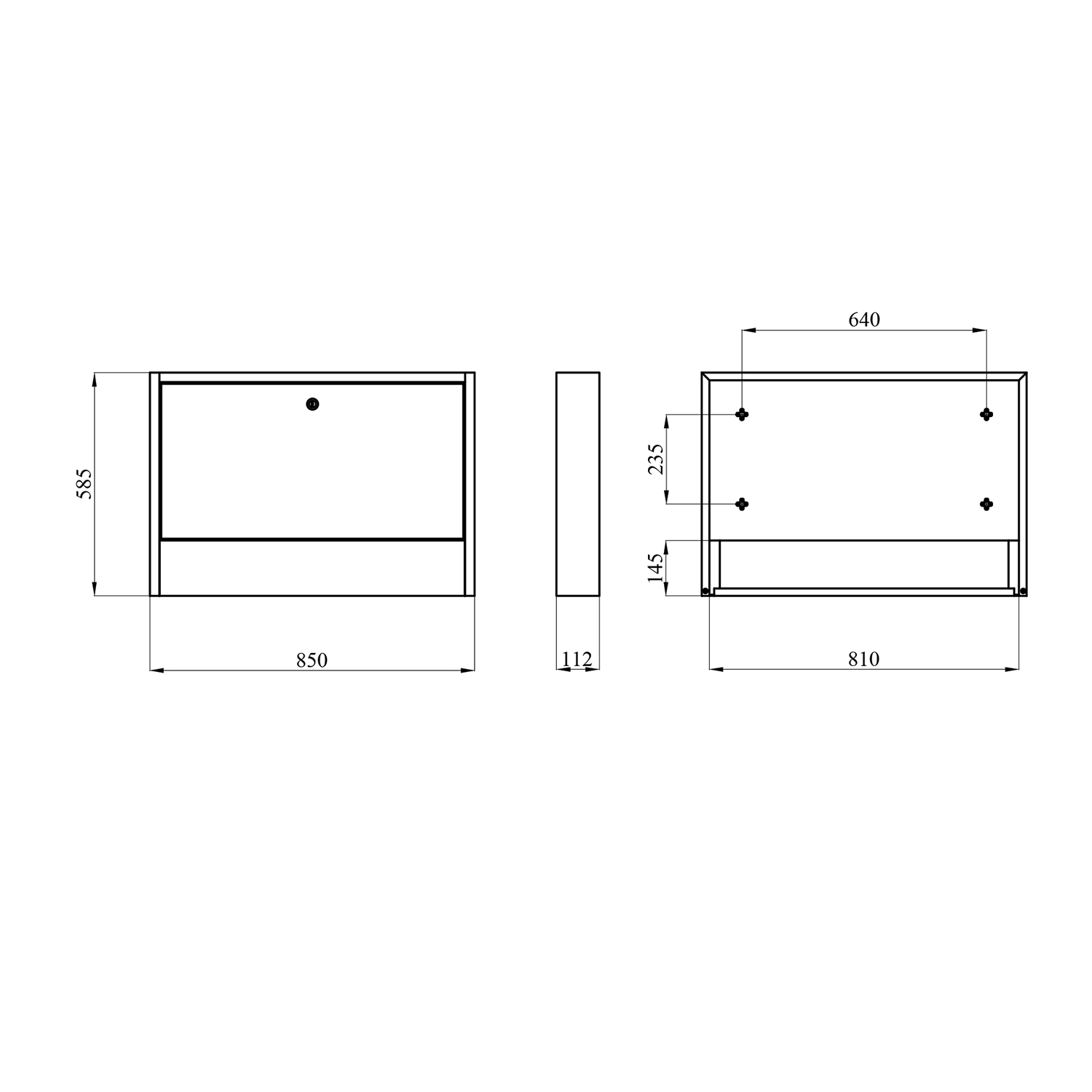 Шафа колекторна Український легіон на 12 виходів 850х580х110 мм  ШКЗ-04