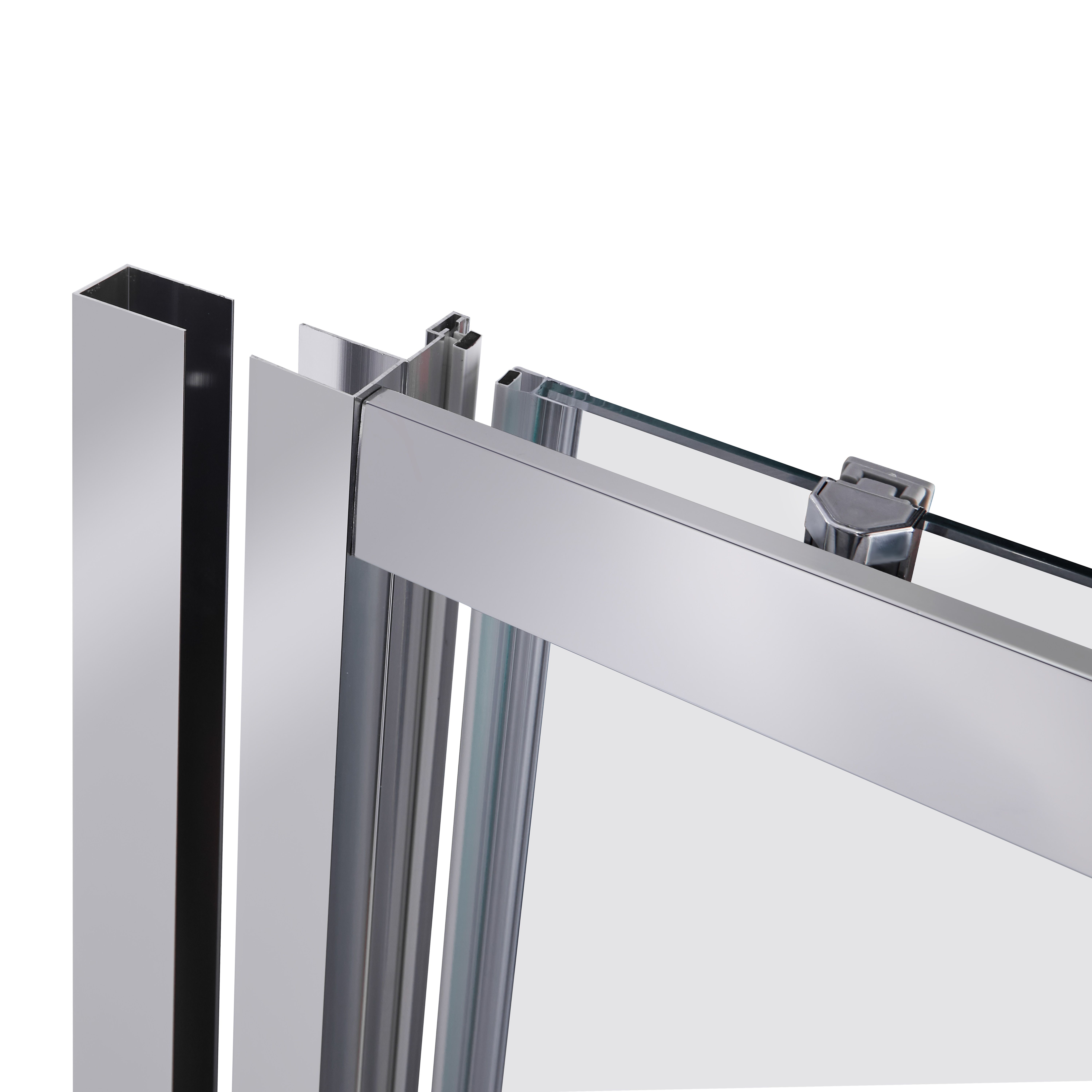 Душевая дверь в нишу Qtap Taurus CRM208-9.C6 80-90x185 см, стекло Clear 6 мм, покрытие CalcLess