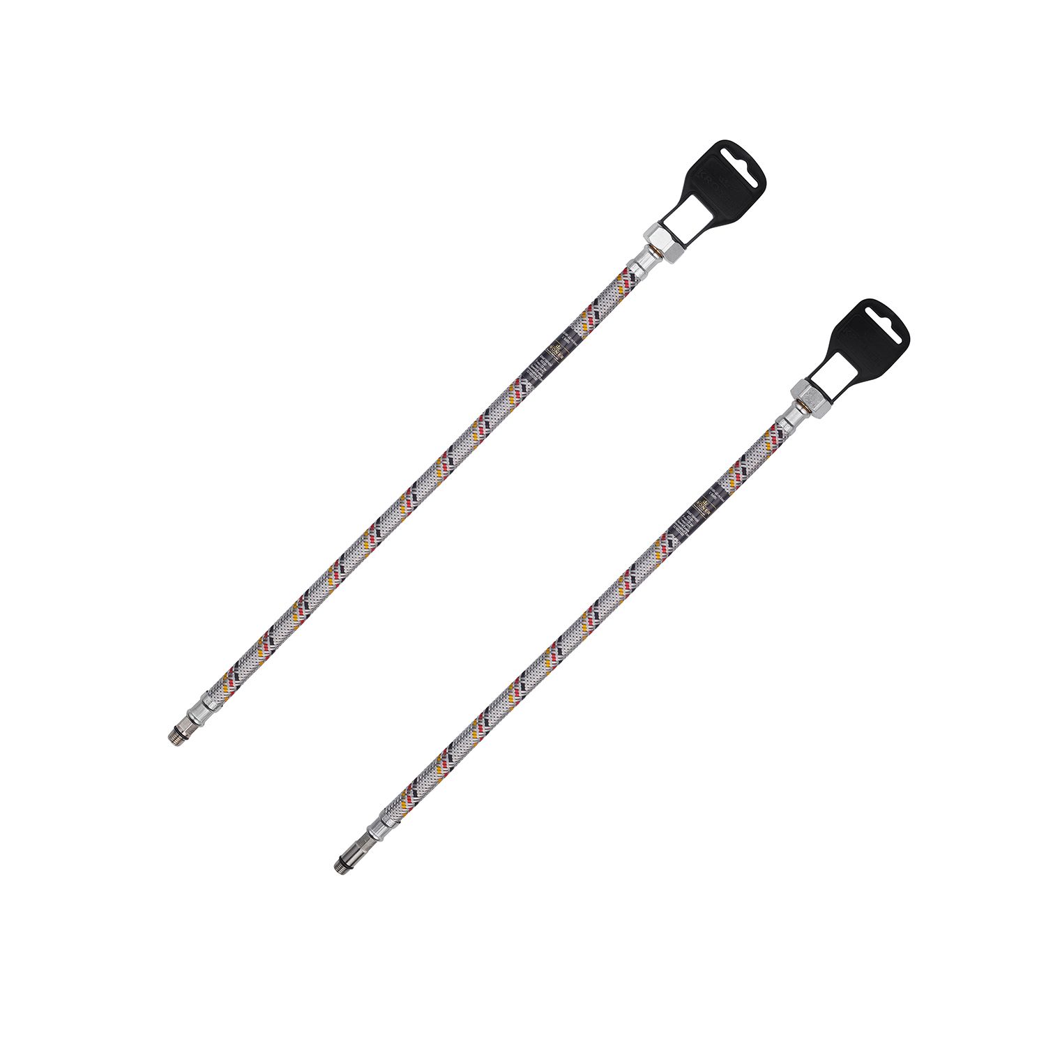 Гнучка підводка для підключення змішувача Kroner KRP 1/2"хМ10 ВЗ 150 см в обплетенні з нержавіючої сталі (пара)