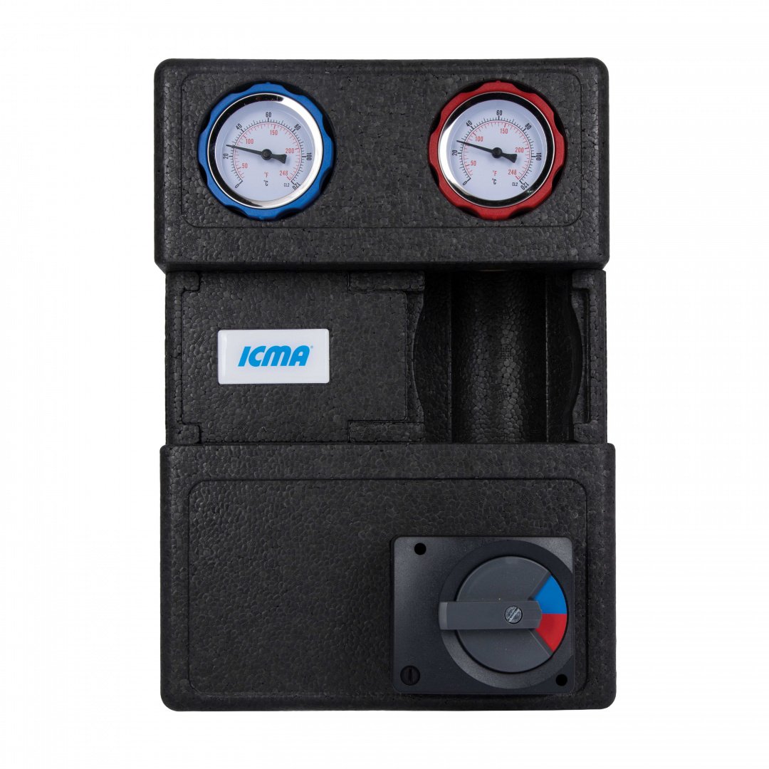 Насосна група Icma №R001 1 1/2"x1" підключення праворуч, без насоса 93R001AFD53SC