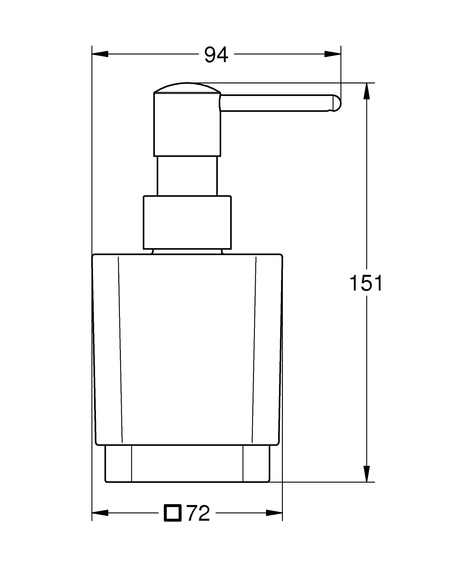 Дозатор рідкого мила Grohe Selection Cube (40805000)