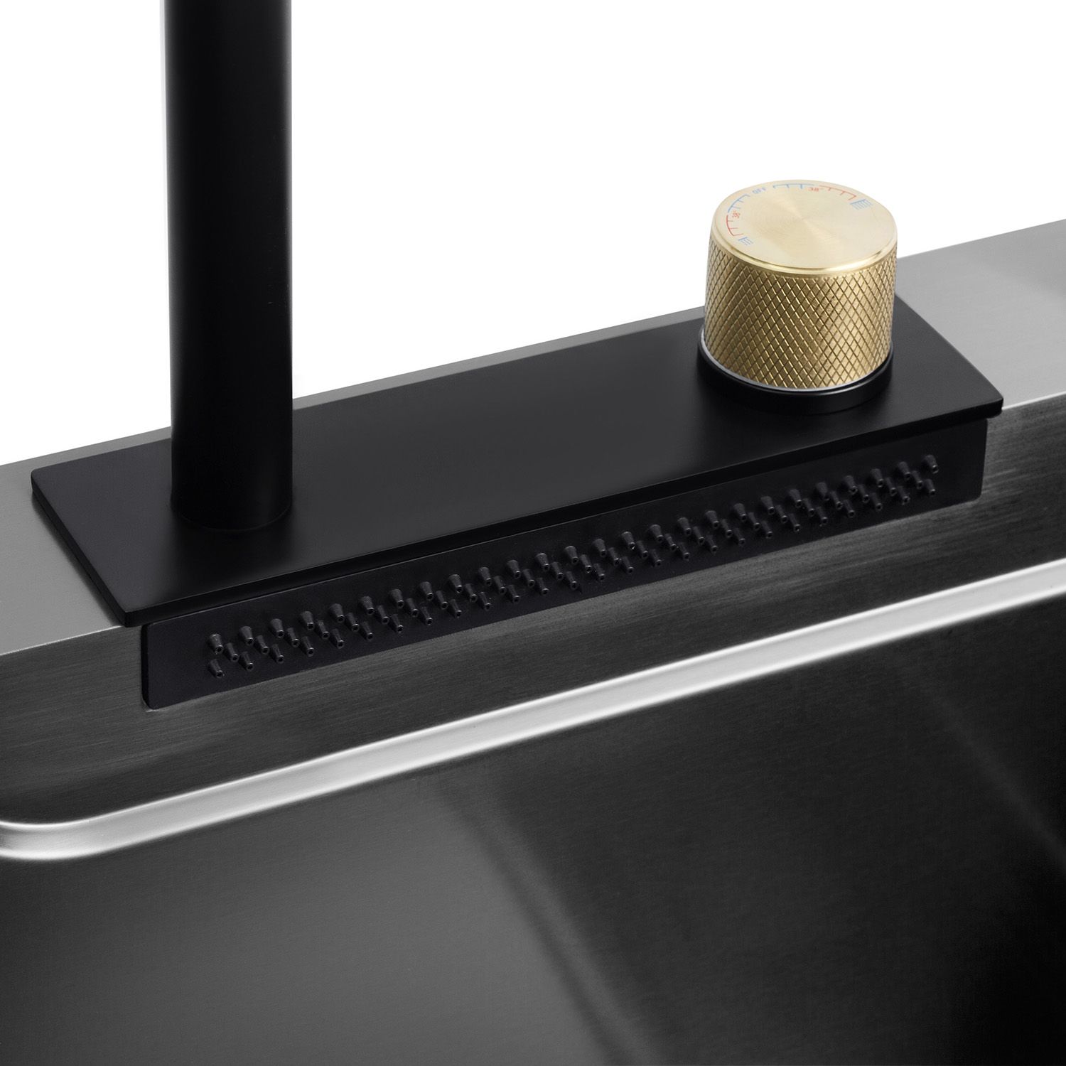 Кухонна мийка Kroner KRP Schwarze - SET7546HM PVD (3.0/0.7 мм)