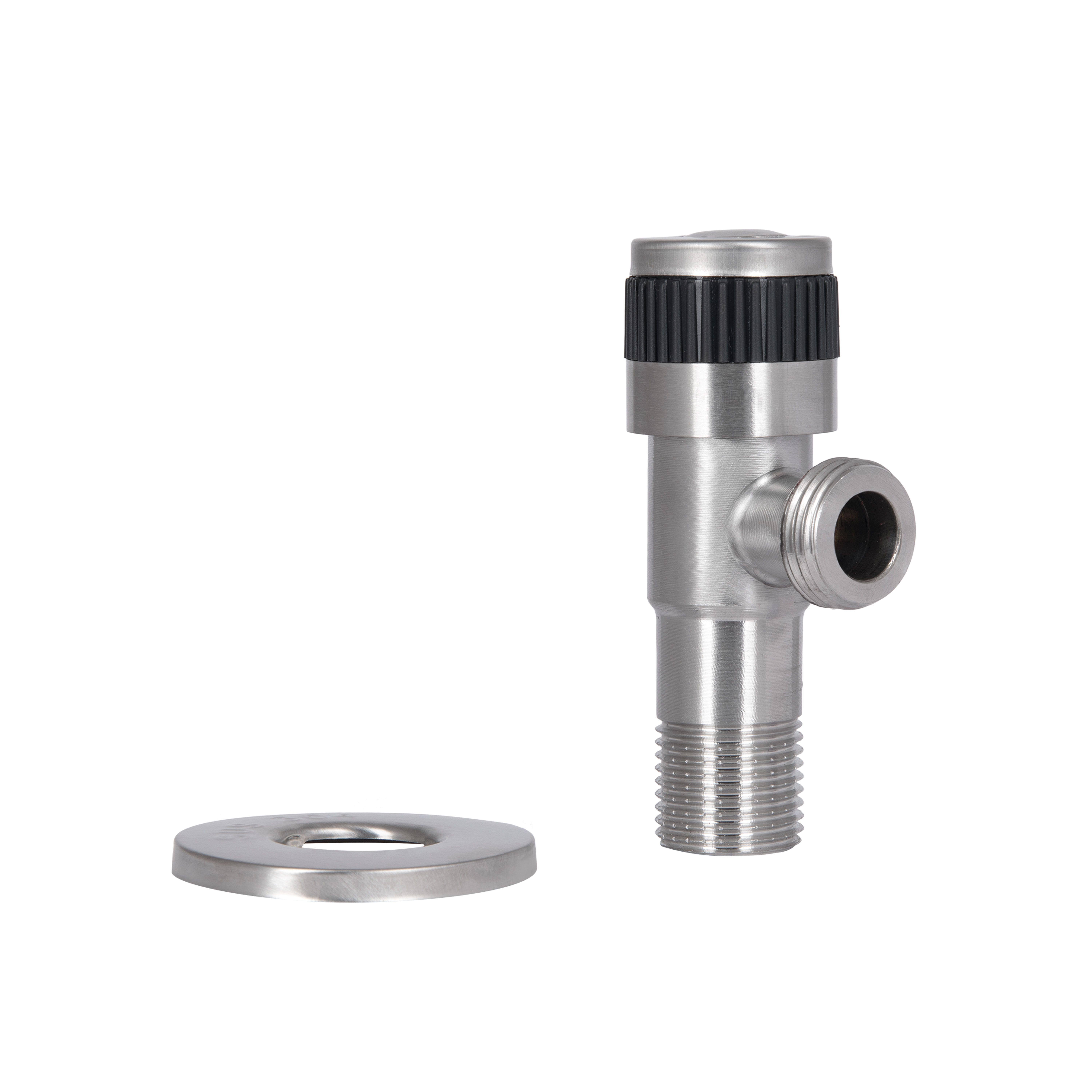 Кран кутовий Thermo Alliance Standart 1/2"ЗЗ нерж., з керам. буксою TAS345W1515SS