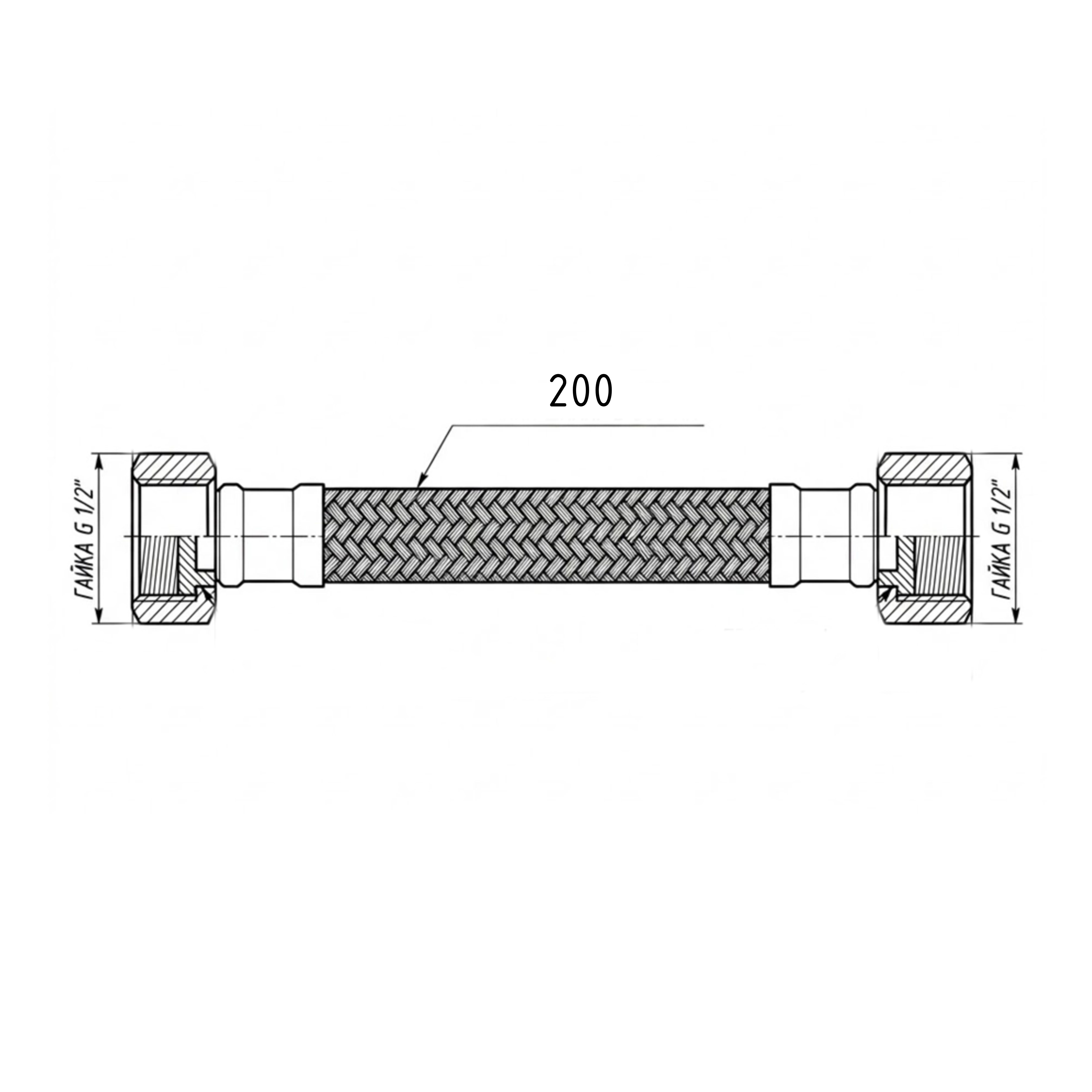 Гнучка підводка для води Thermo Alliance Forte ВВ 20 см TAF385W20